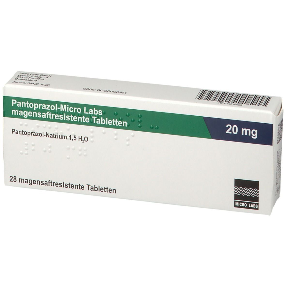 Pantoprazol micro labs 20 mg