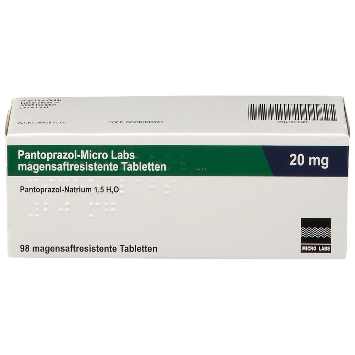 Pantoprazol-Micro Labs 20 mg