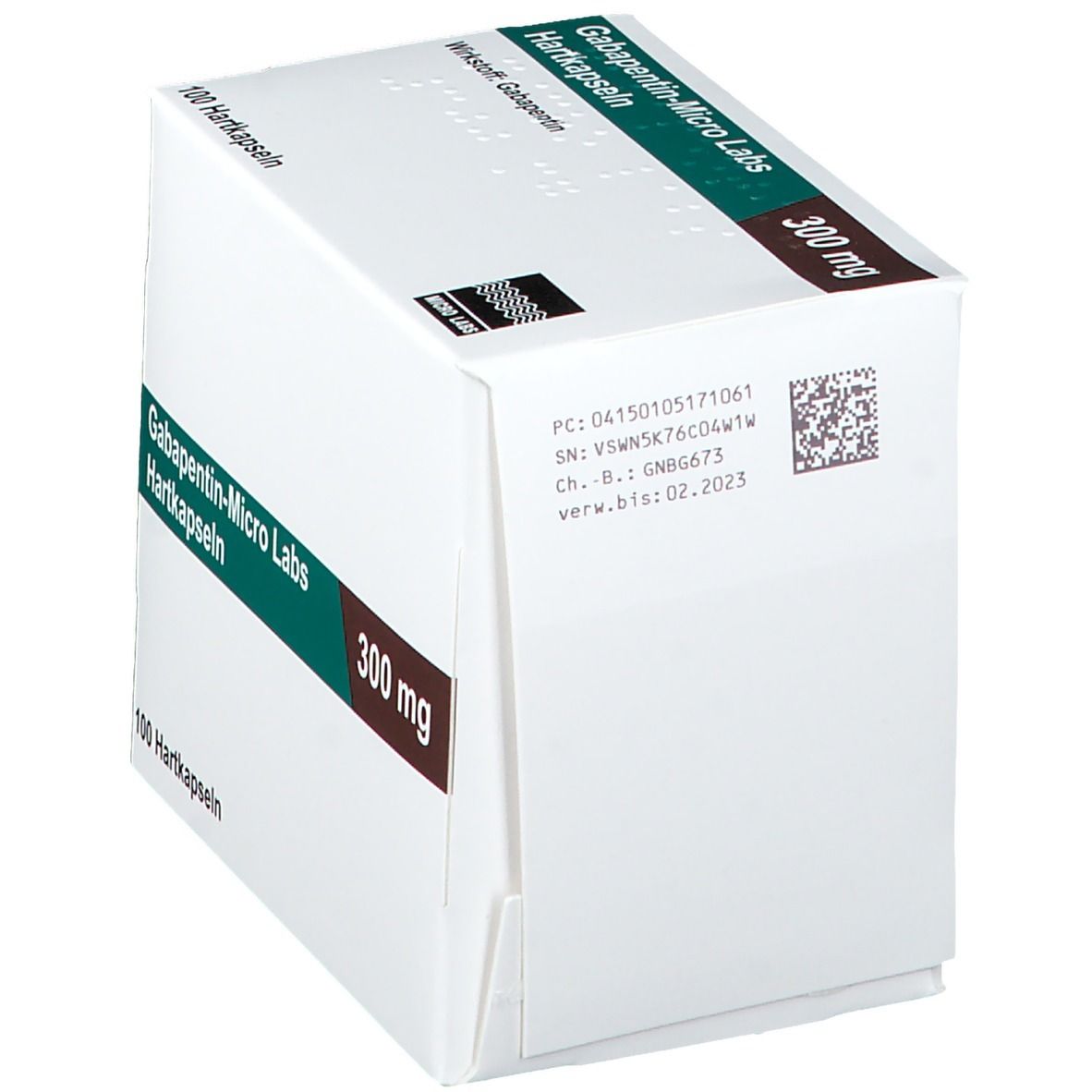 GabapentinMicro Labs 300 mg 100 St mit dem ERezept kaufen