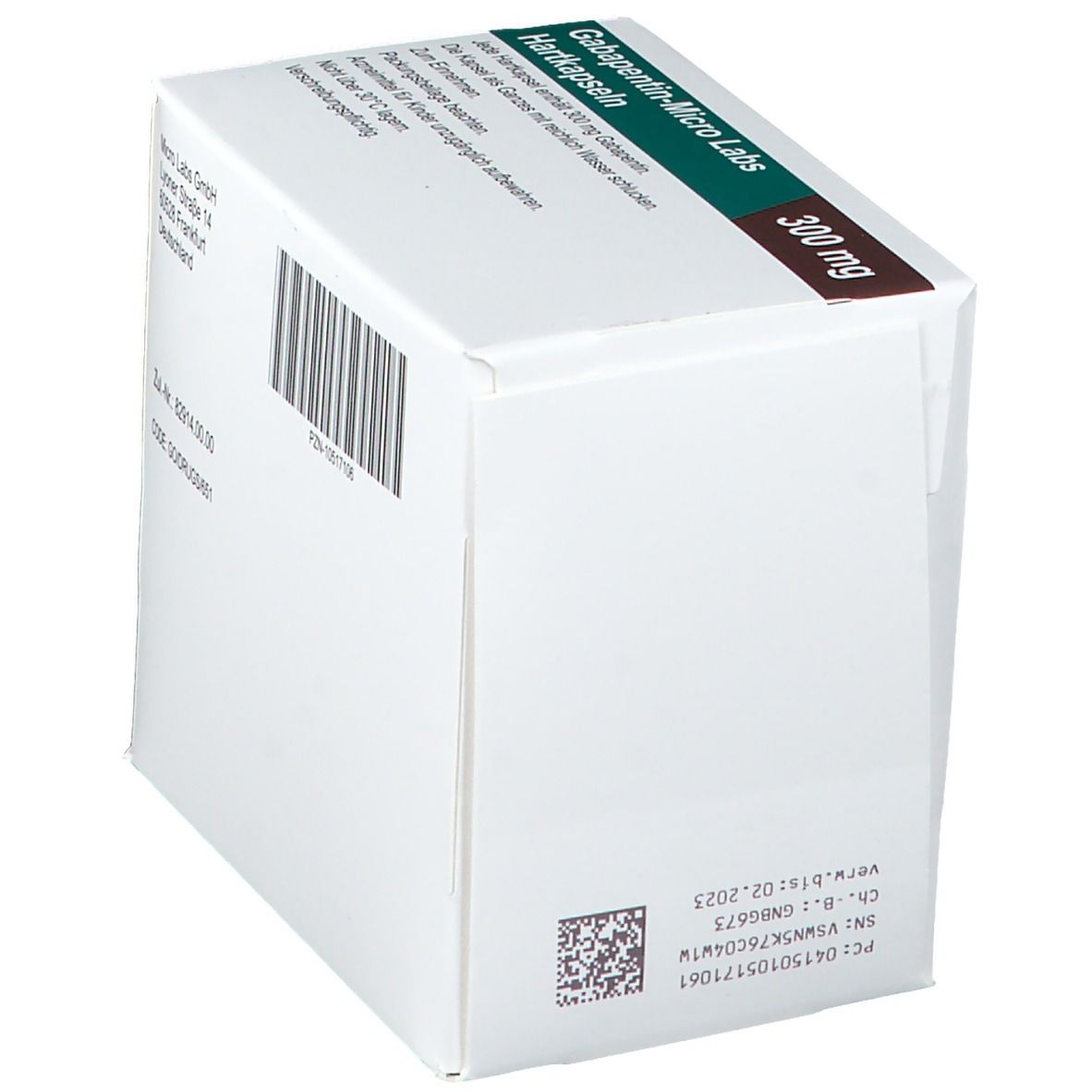 GabapentinMicro Labs 300 mg 100 St mit dem ERezept kaufen