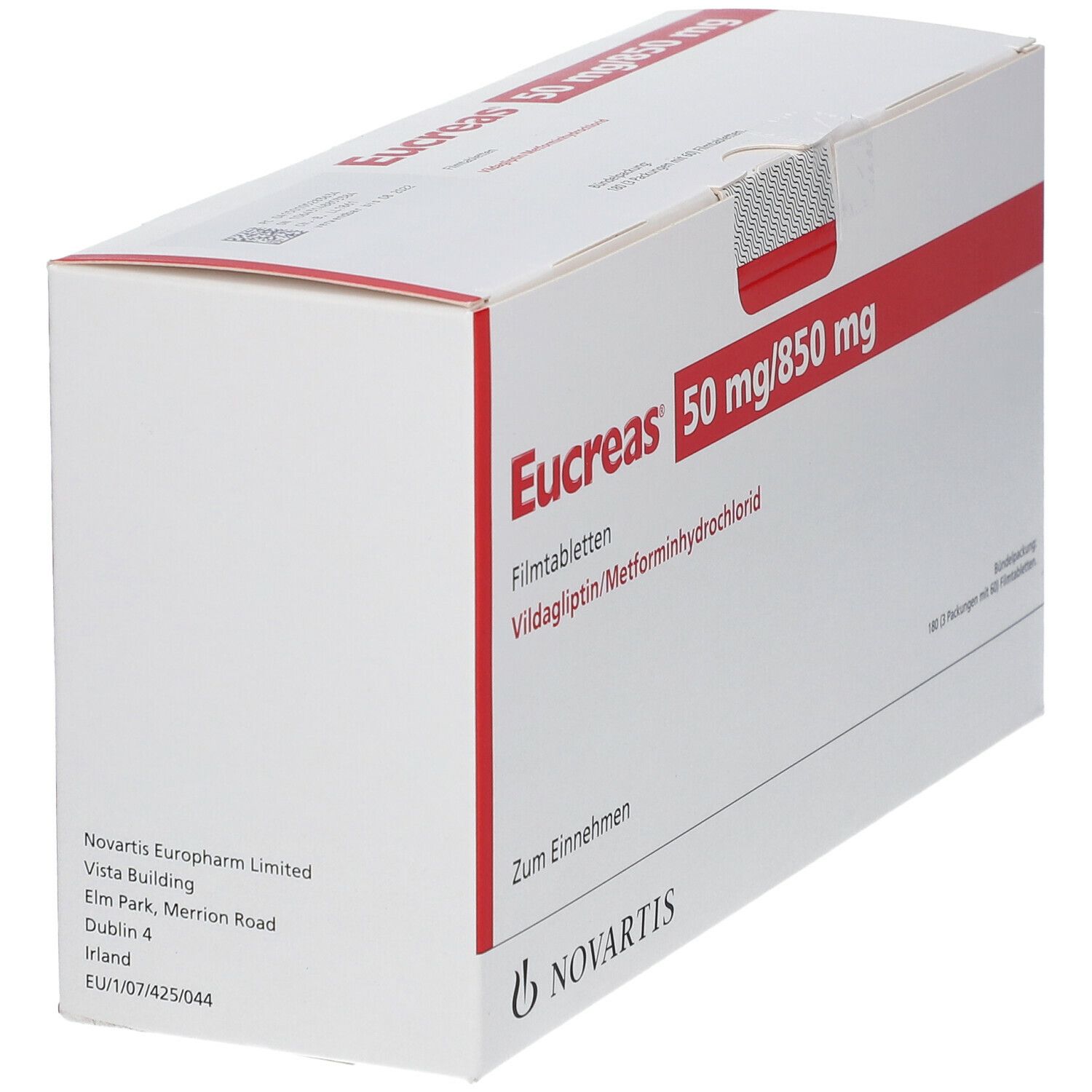 Eucreas 50 mg/850 mg Filmtabletten 3x60 St