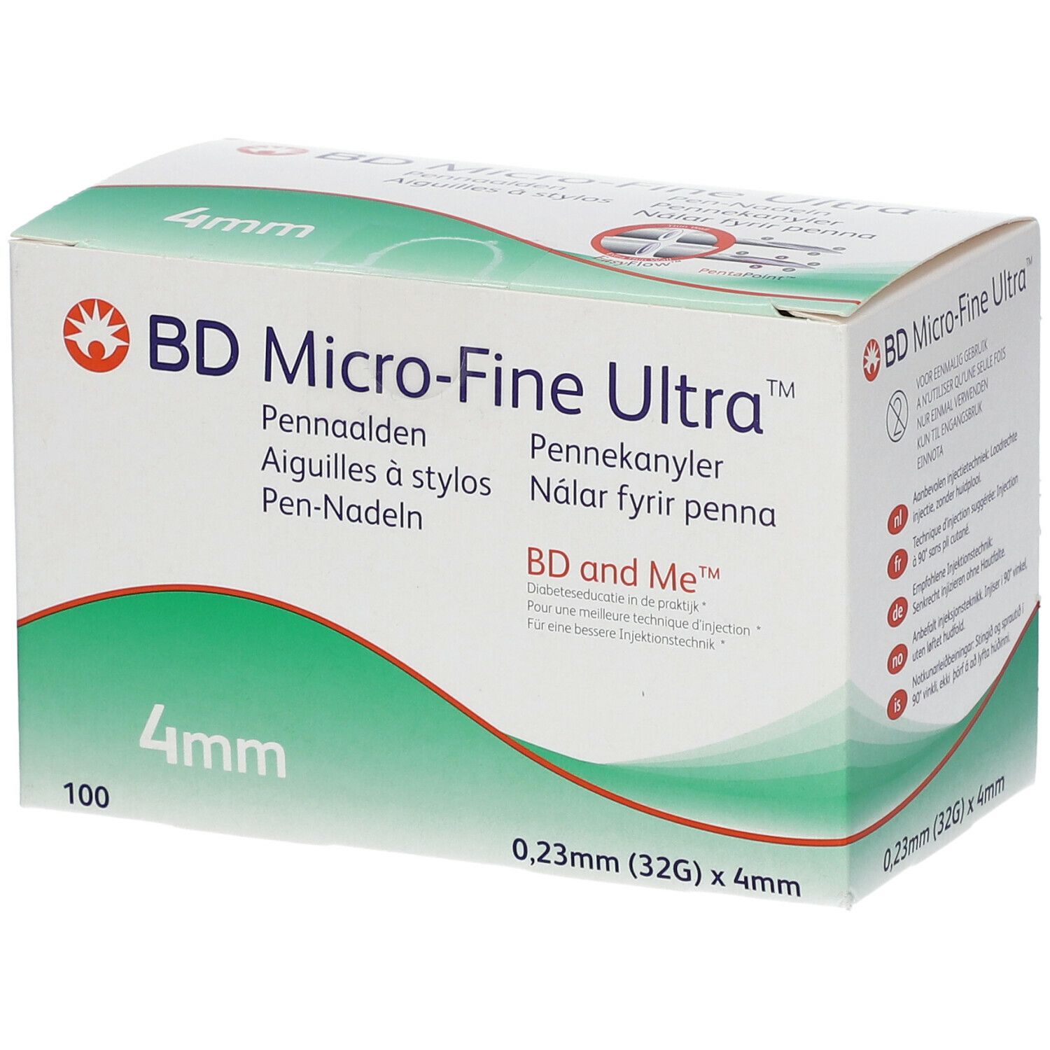 BD Micro-Fine Ultra™ + Pen Nadeln 0,23 x 4 mm 32 G