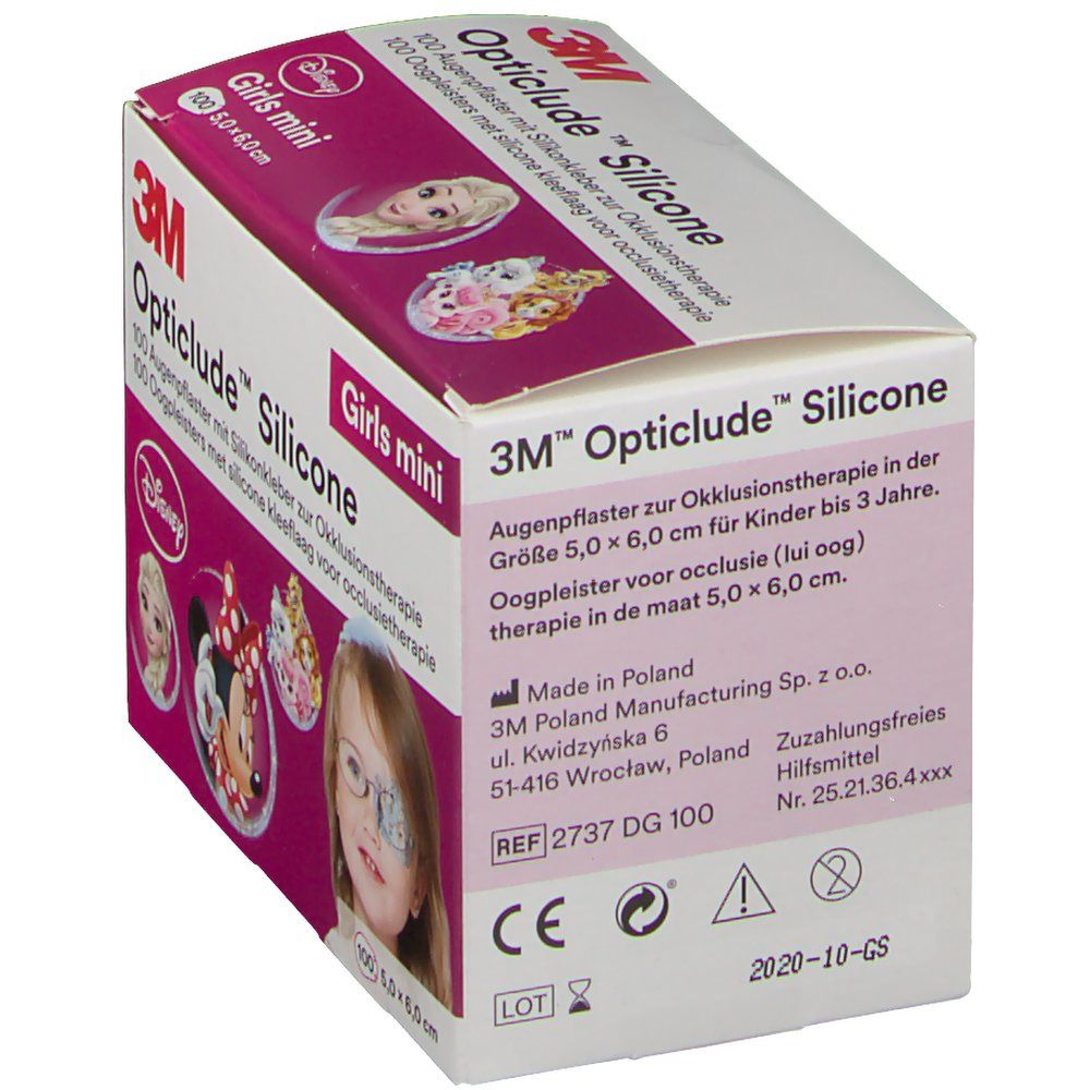 Opticlude 3M Silicone Disney girls mini 5x6 cm 100 St Pflaster