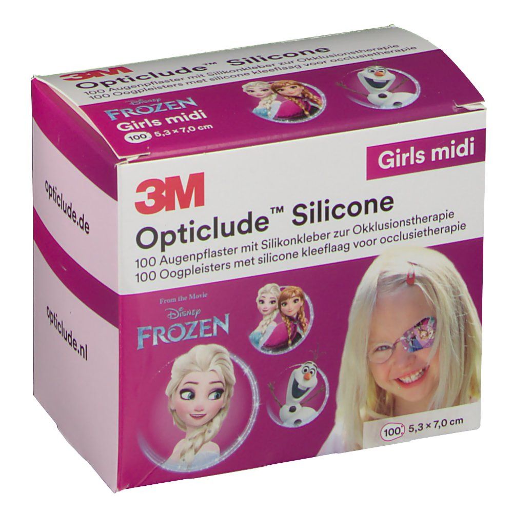 Opticlude 3M Silicone Disney Girls midi 5,3 cm x 7,0 cm