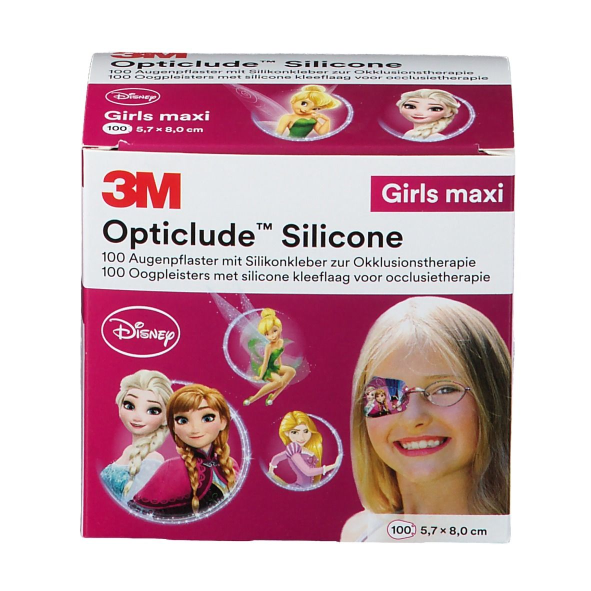 Opticlude 3m Silicone Disney Girl Maxi 57 Cm X 8 Cm 100 St Shop Apothekeat