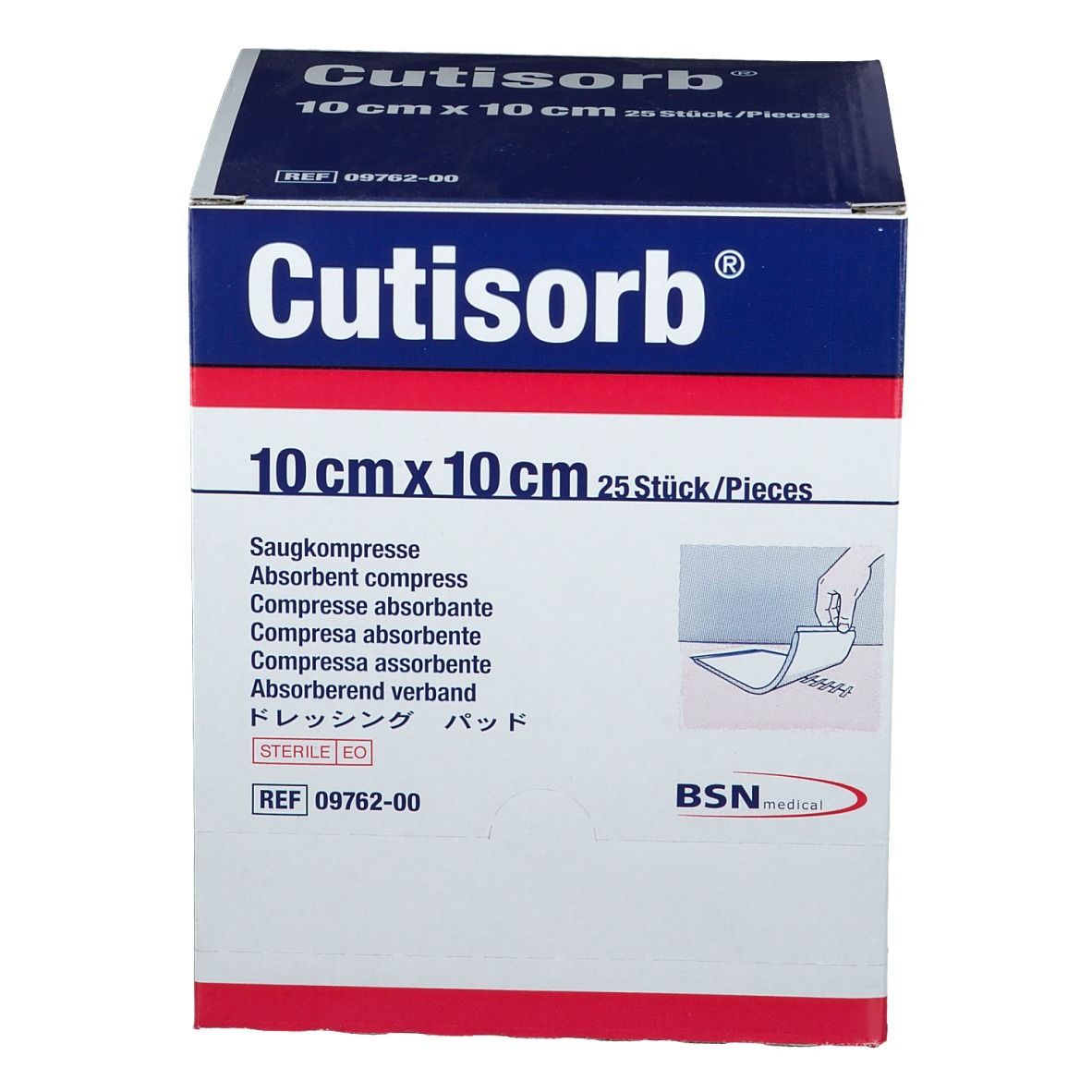 Cutisorb® Saugkompresse steril 10 cm x 10 cm