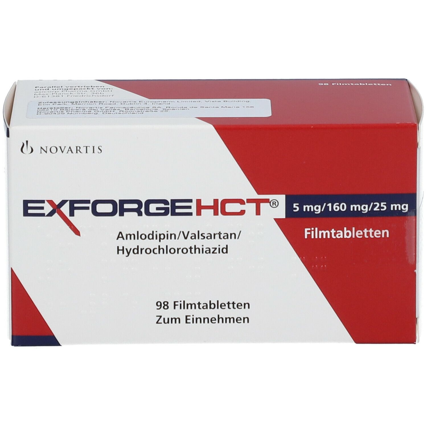 Exforge HCT 5 mg/160 mg/25 mg