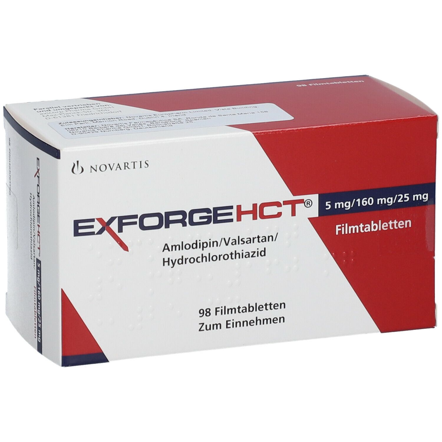 Exforge HCT 5 mg/160 mg/25 mg