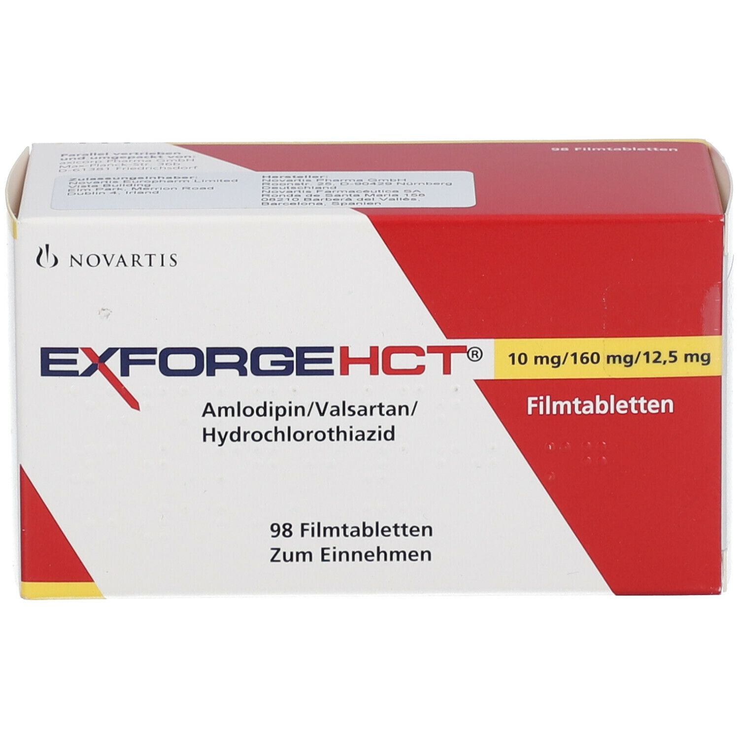 EXFROGE HCT® 10 mg/160 mg/12,5 mg