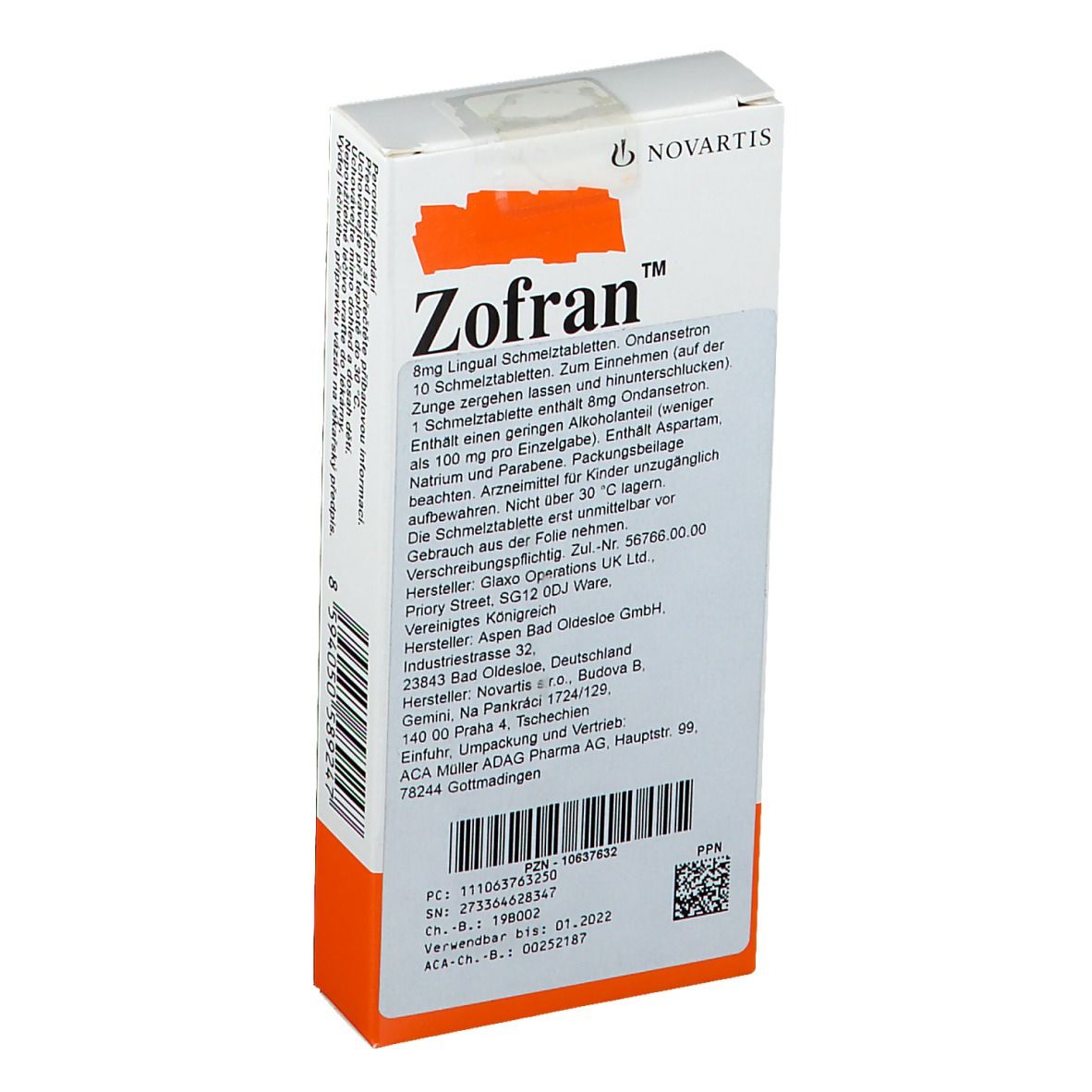 Zofran® 8Mg Filmtabletten Lingual
