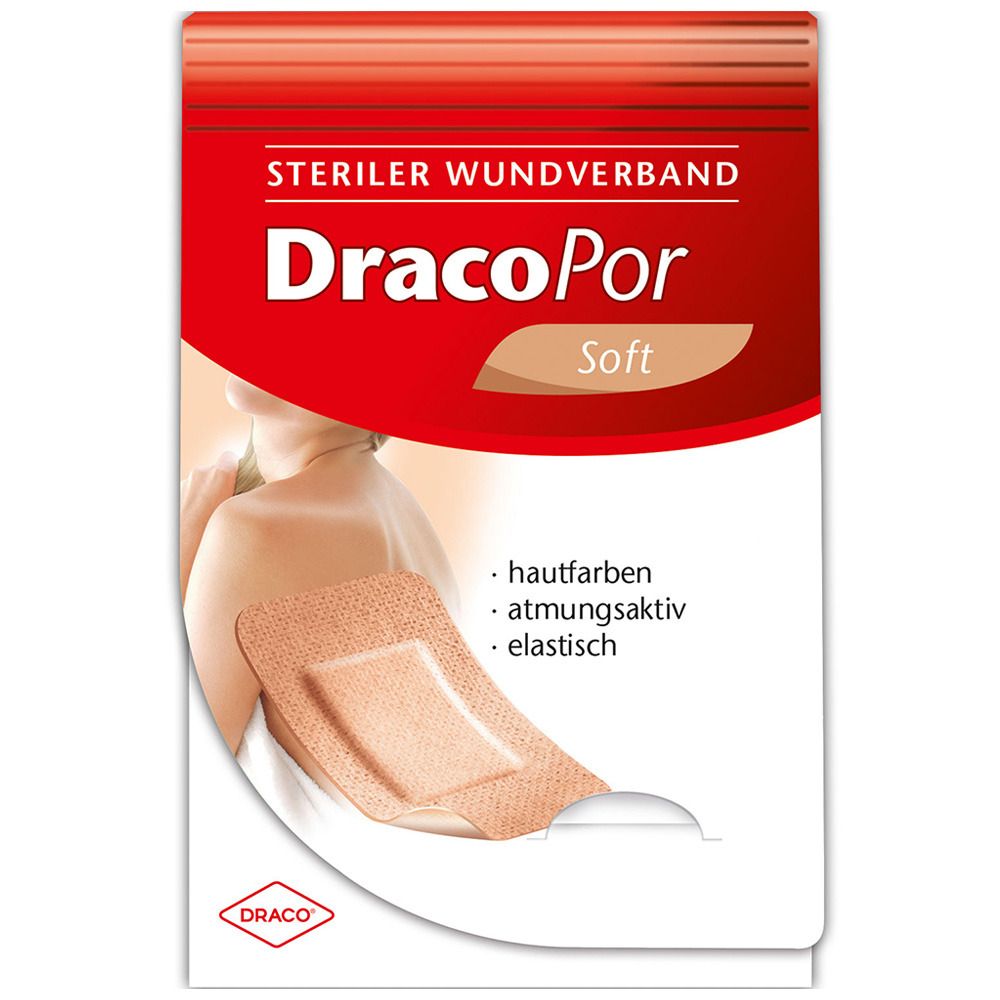 DracoPor Wundverband Soft hautfarben steril 3,8 x 3,8 cm