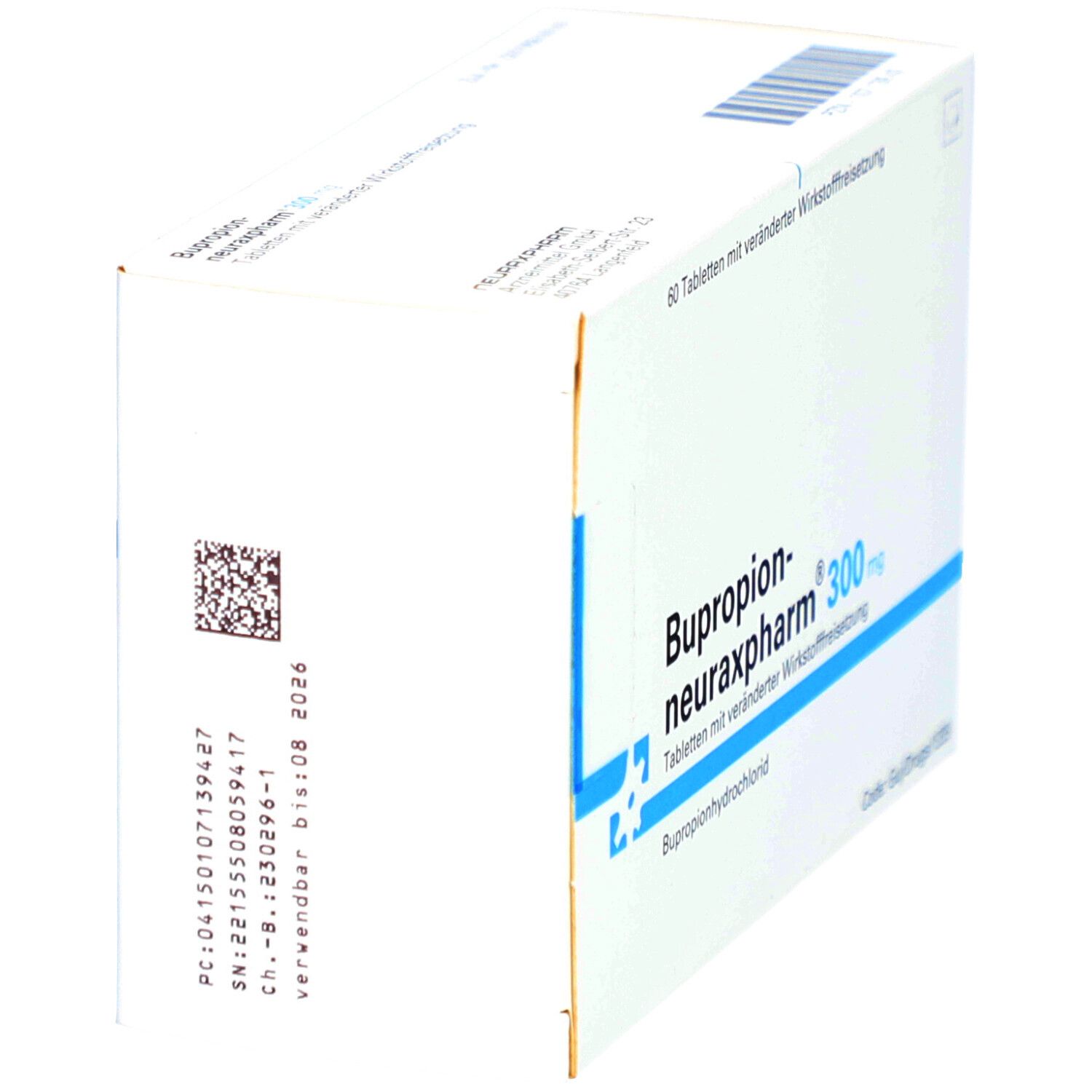 BUPROPION-neuraxpharm 300 mg Tab.verä.Wfrs. 60 St Tablette, veraenderte Wirkstofffreisetzung