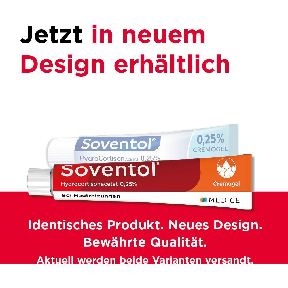 Soventol Hydrocortisonacetat 0,25% Cremogel bei Hautentzündungen