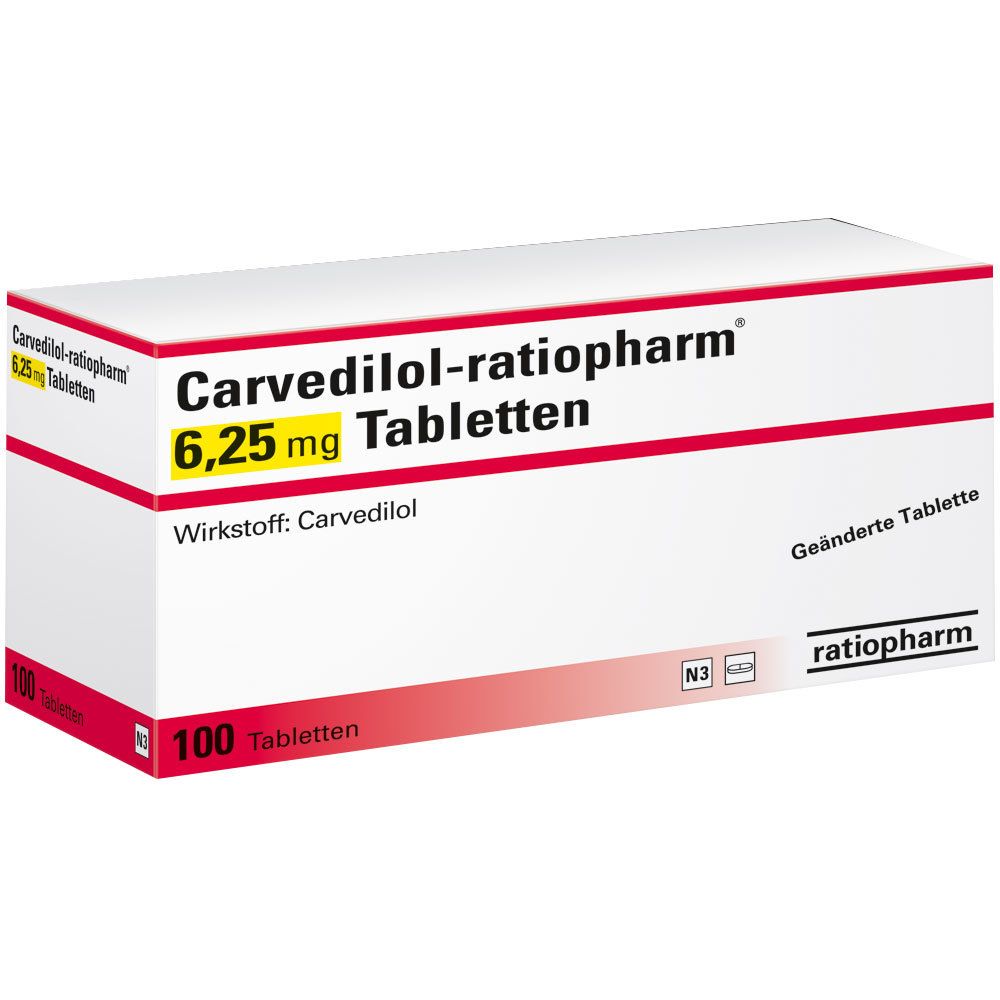 Carvedilol-ratiopharm® 6,25 mg