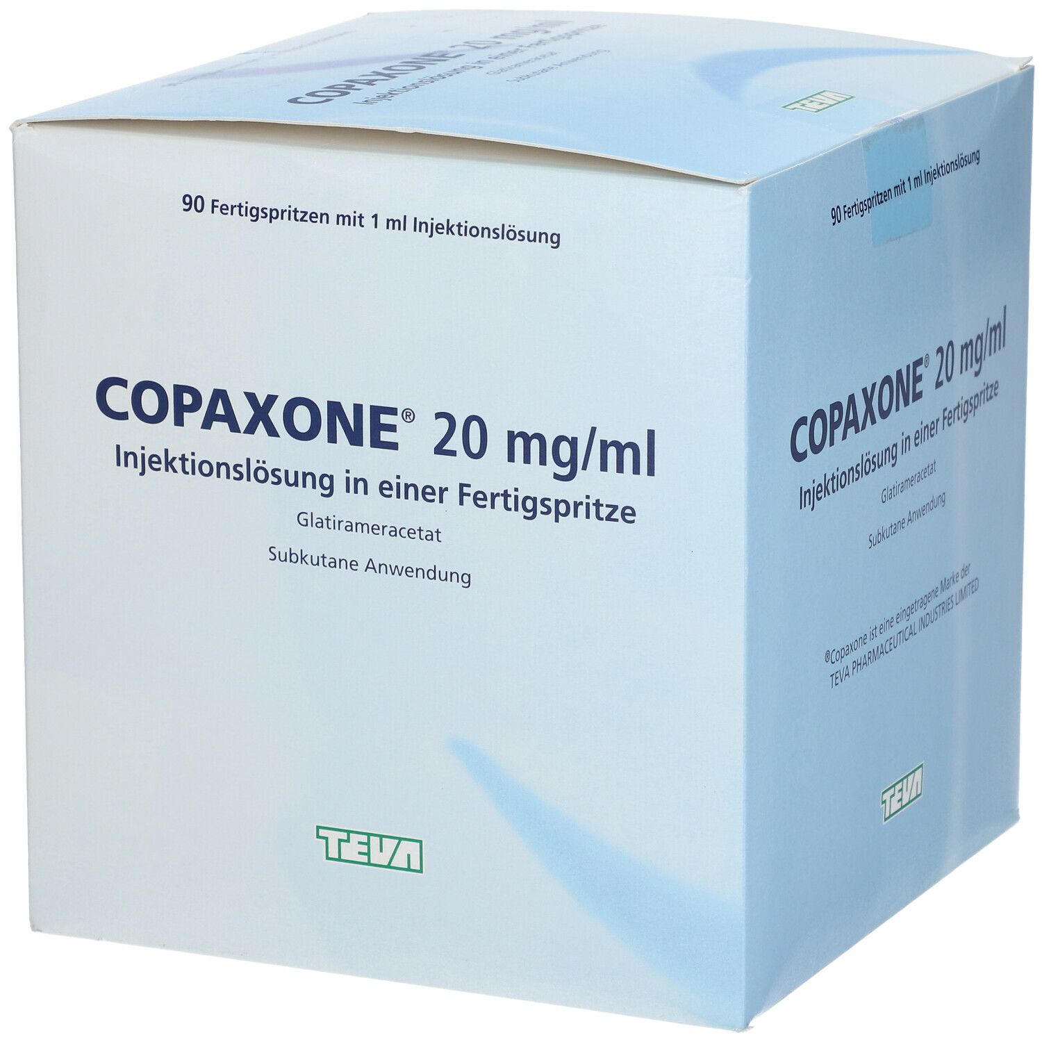 Copaxone 20 mg/ml Injektionslösung i.e.Fertigspr. 90 St Fertigspritzen