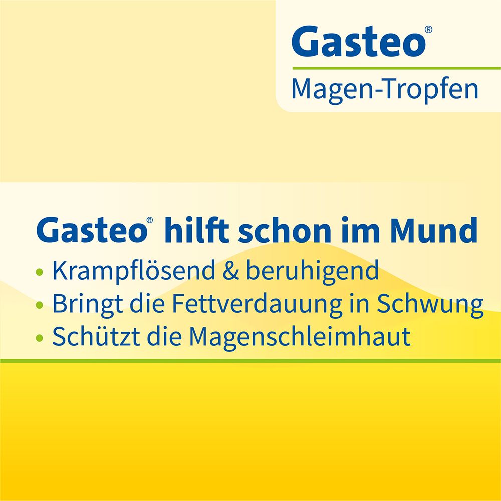 Gasteo® Magen-Tropfen bei Magen-Darm-Beschwerden