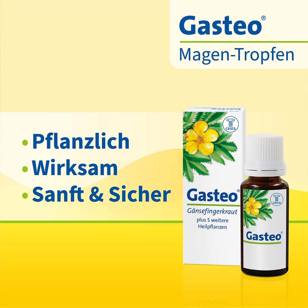 Gasteo® Magen-Tropfen bei Magen-Darm-Beschwerden