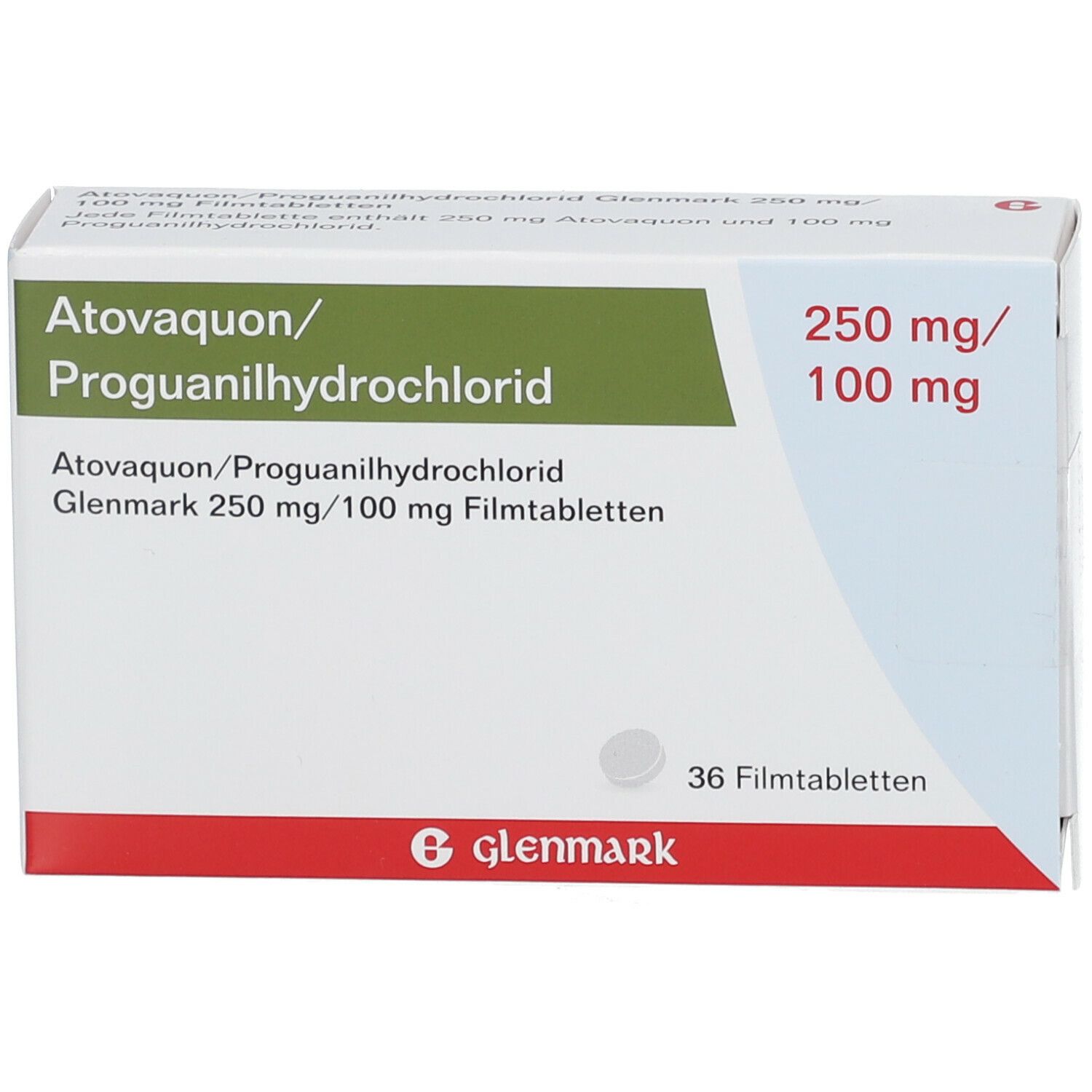 Atovaquon/Proguanilhydrochlorid Glenmark 250 mg/100 mg