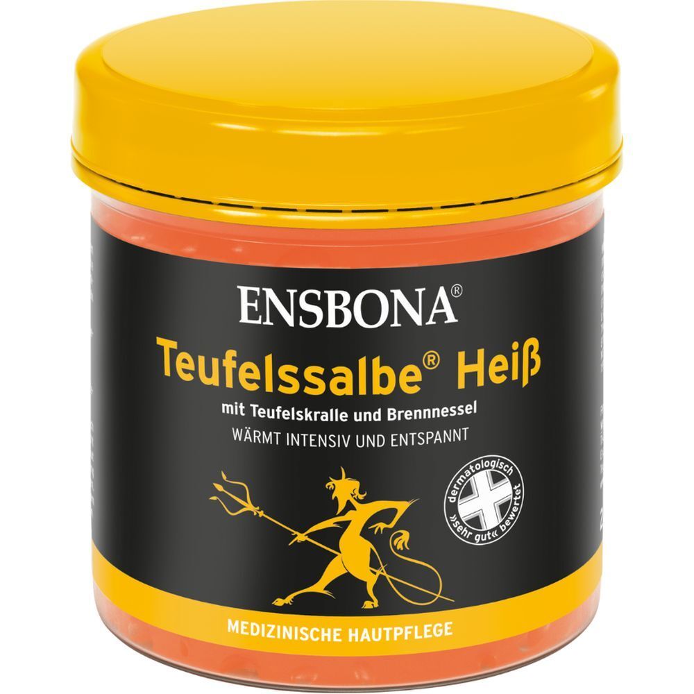 Ensbona Teufelssalbe Heiß Dose mit Teufelskralle und Brennnessel. Dermatologisch getestet.
