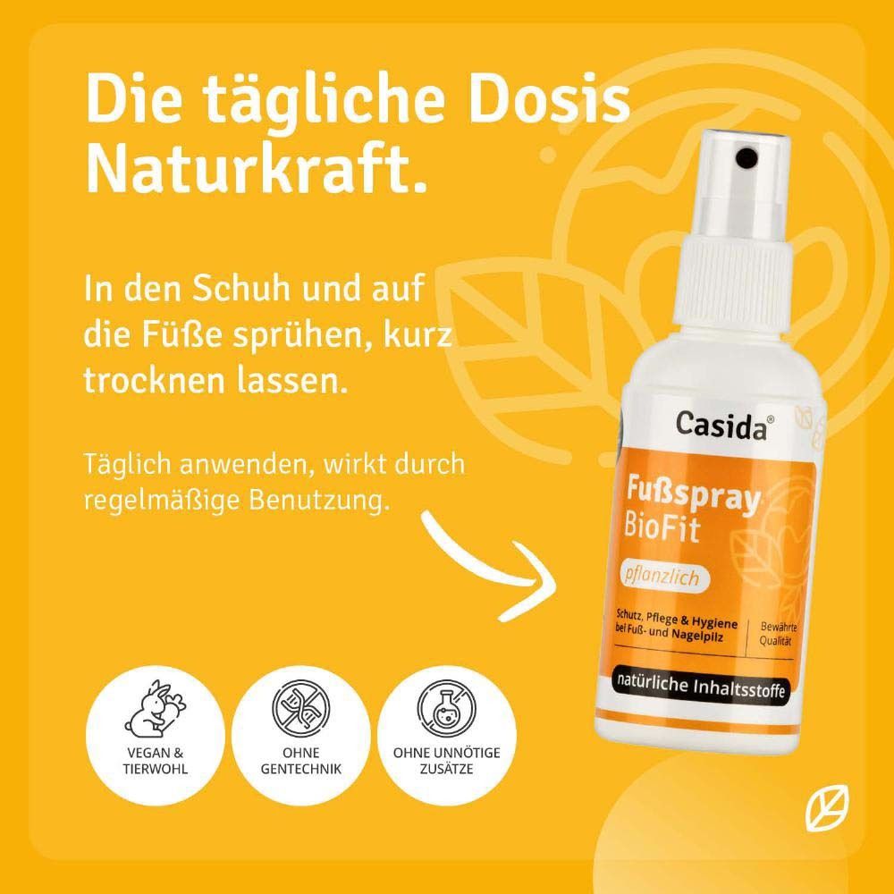 Orangefarbener Hintergrund mit Text und Icons. Text: Die tägliche Dosis Naturkraft. Vegan & Tierwohl, Ohne Gentechnik, Ohne unnötige Zusätze.