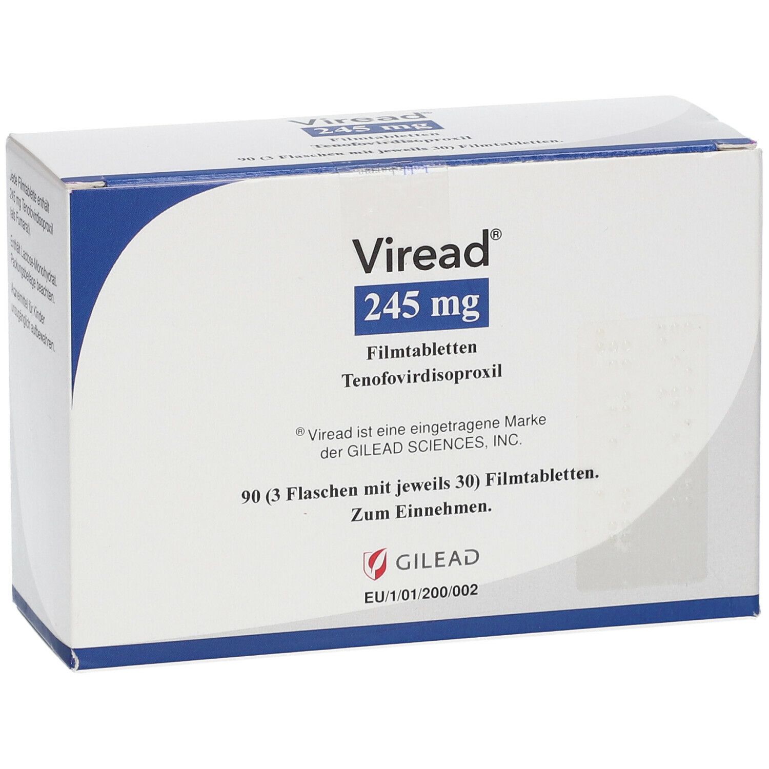 Viread 245 Mg 3x30 St Mit Dem E-Rezept Kaufen - Shop Apotheke