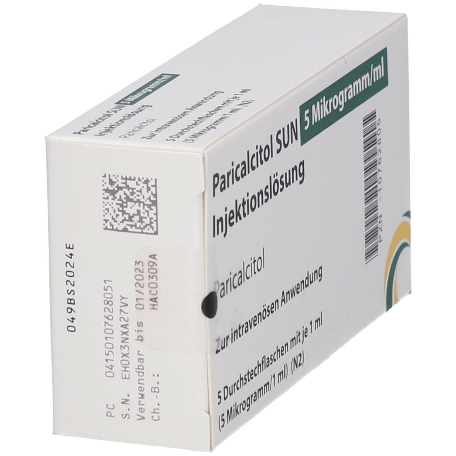 Paricalcitol SUN 2 Mikrogramm/ml Inj.-Lsg.Dsfl. 5x1 ml Injektionslösung