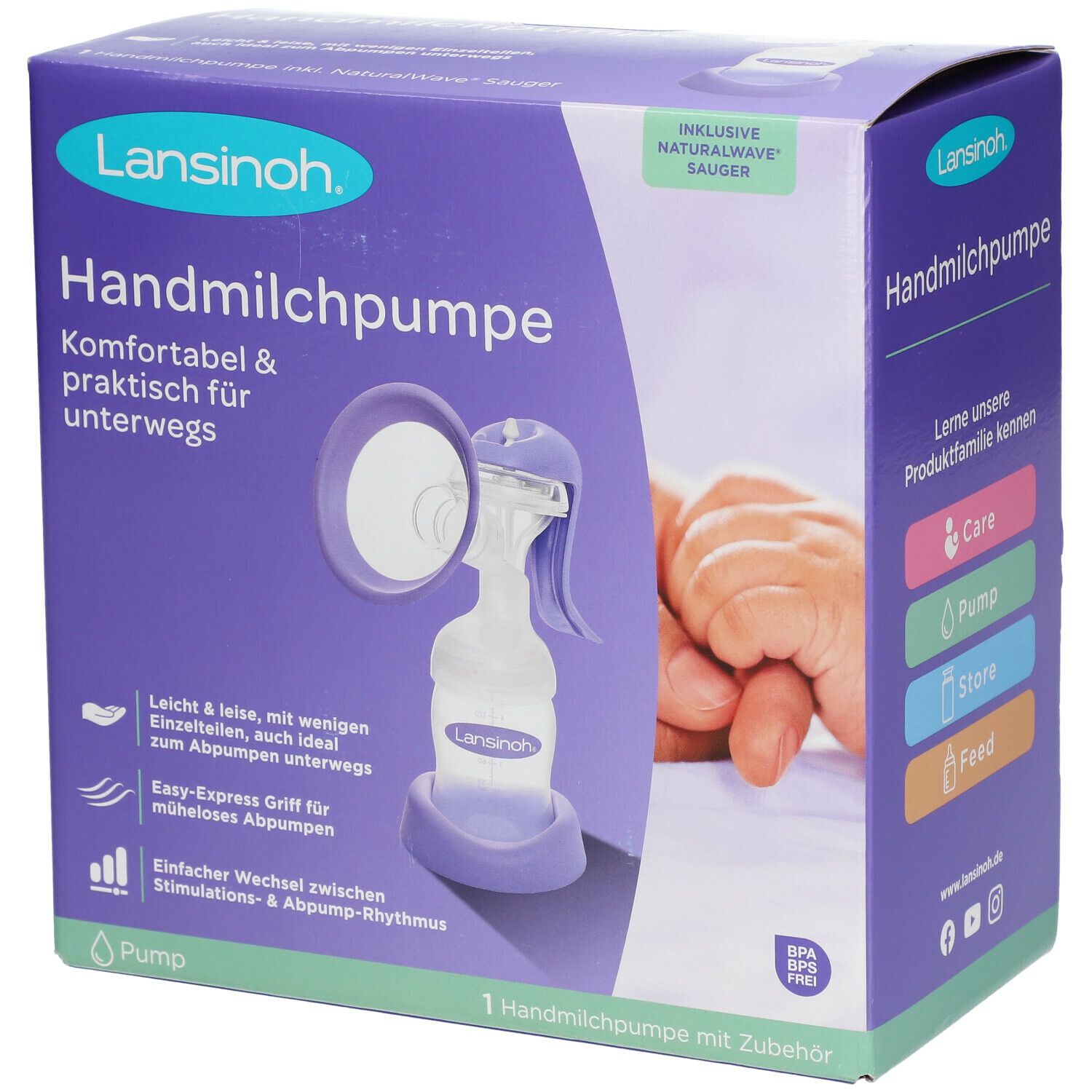 Lansinoh® Handmilchpumpe Weithals