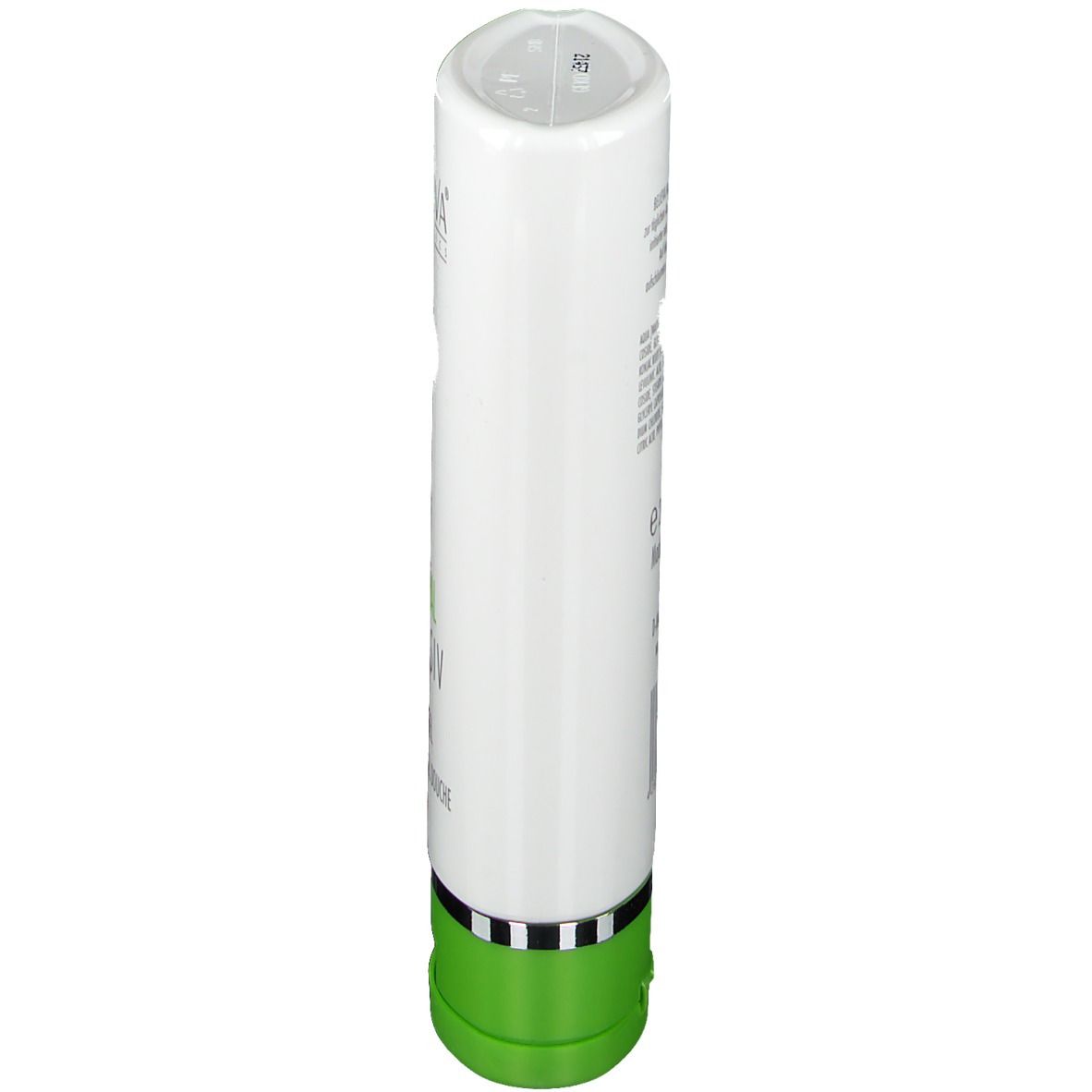 Tube, weiß-grün, mit "believa" und "NATURAL INTENSIV Duschgel".