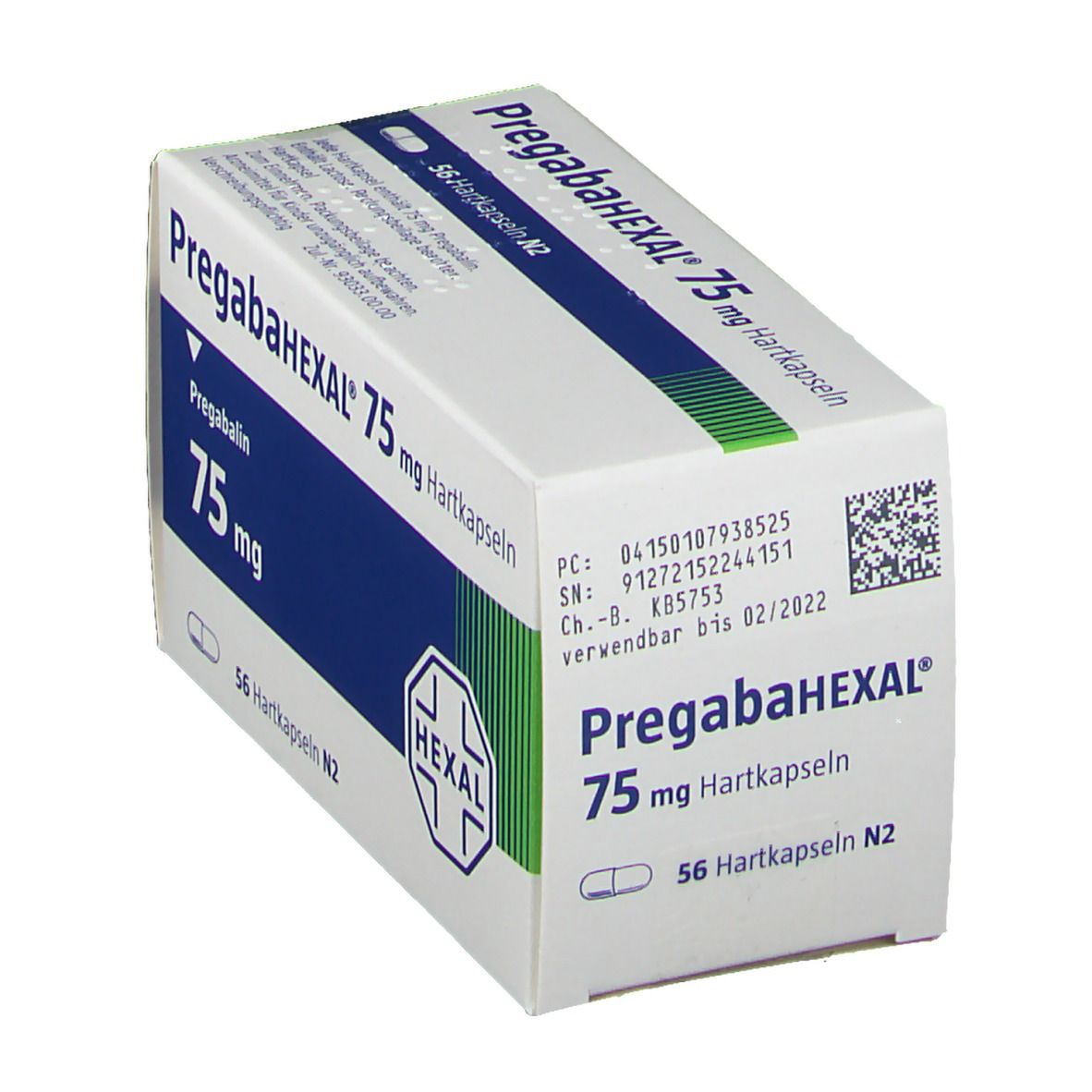 Pregabahexal 75 mg Hartkapseln 56 St