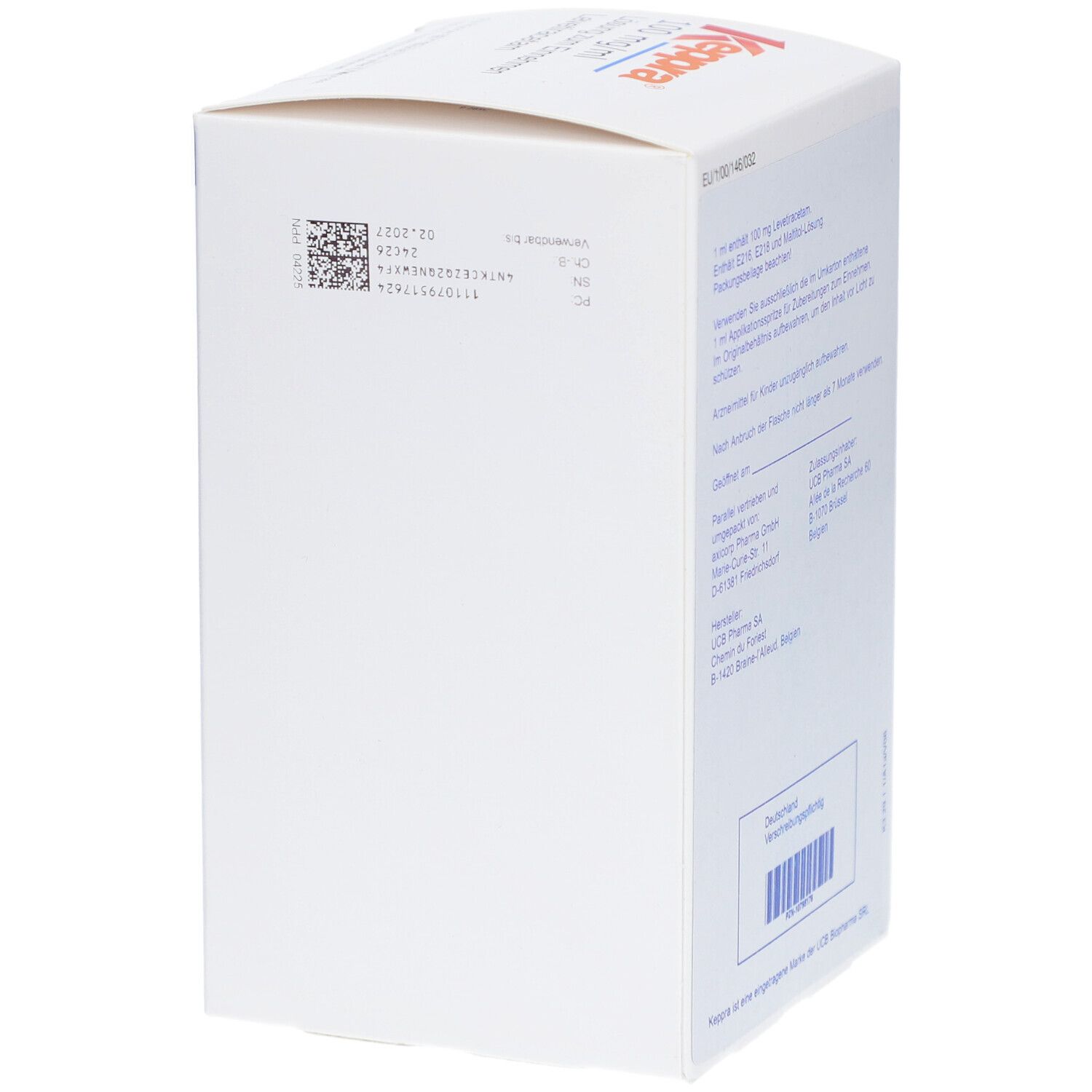 KEPPRA 100 mg/ml Lsg.z.Einnehmen 1ml Dos.Pipette