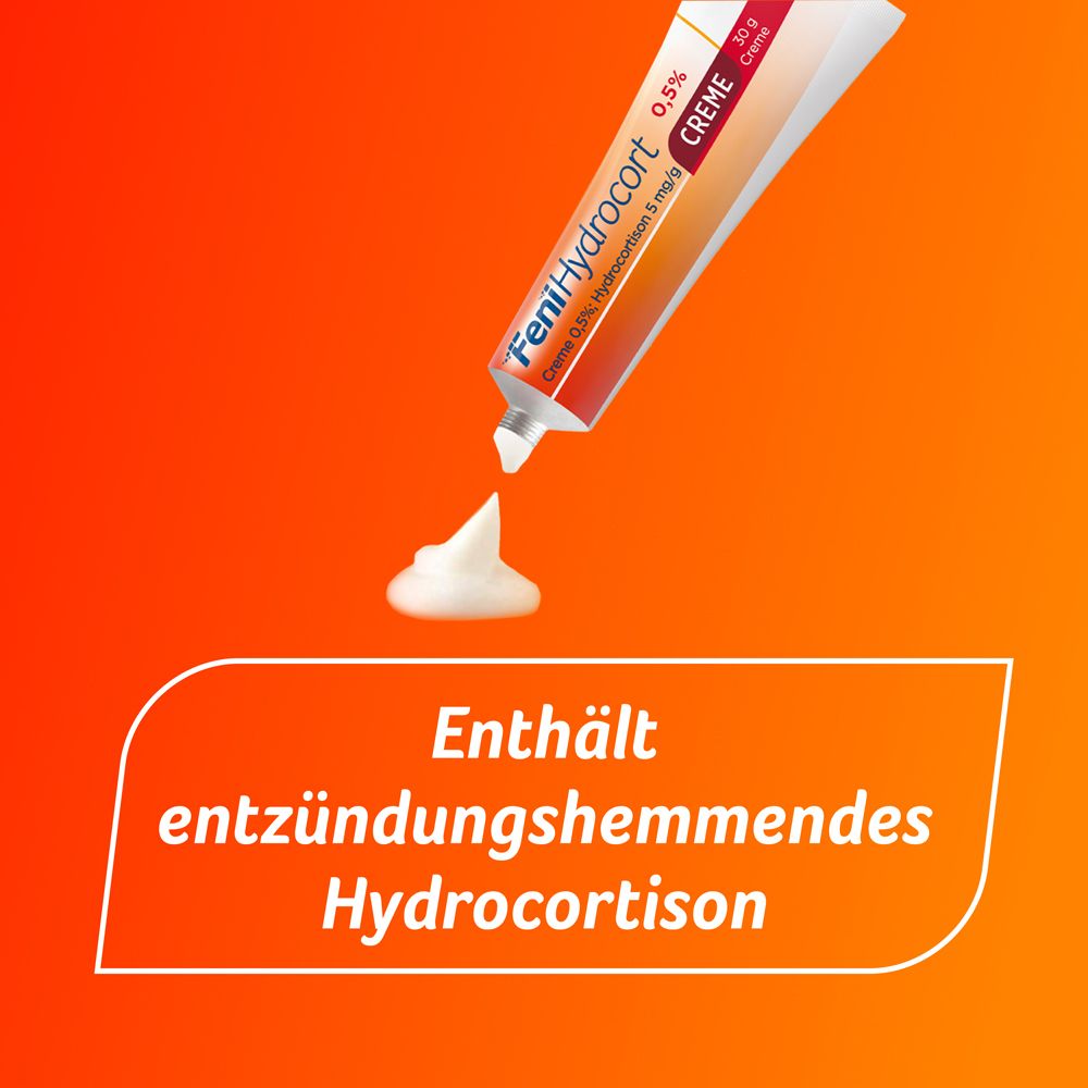 FeniHydrocort Creme 0,25 %, Hydrocortison 2,5 mg/g, wirksam bei Hautentzündungen