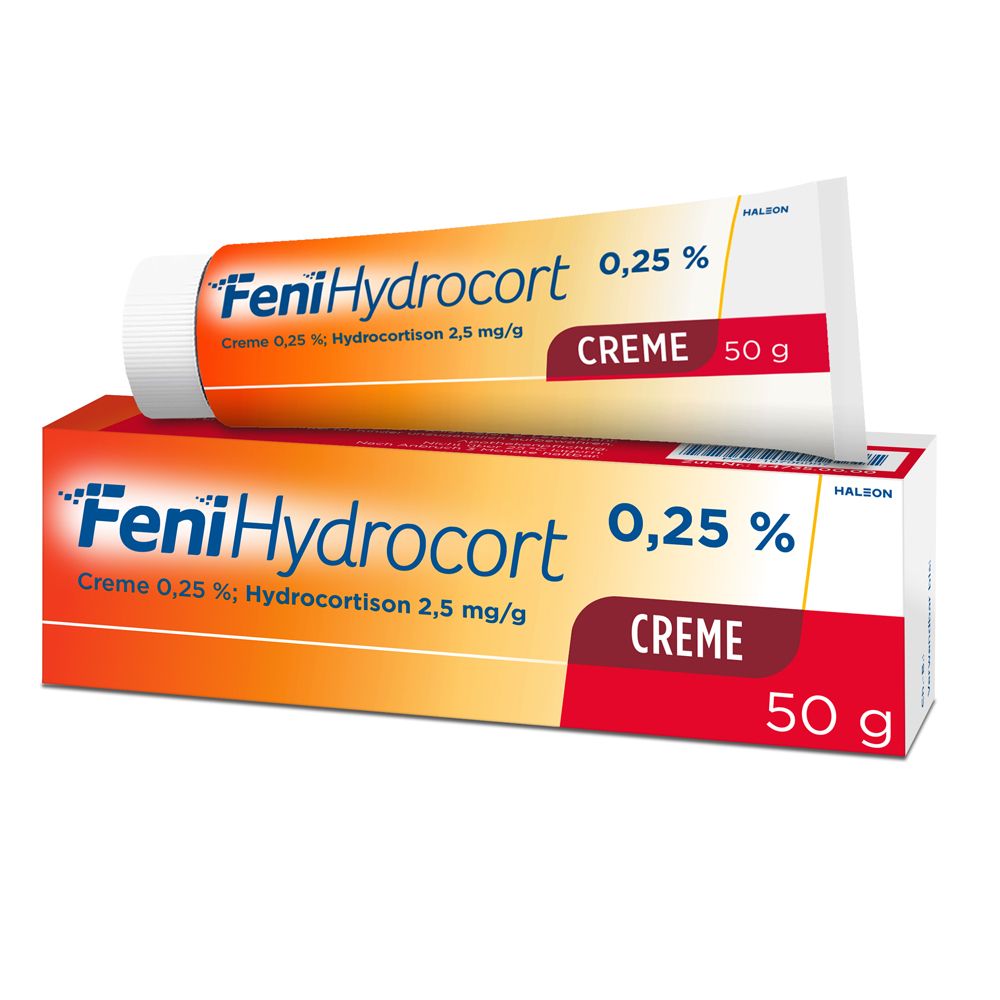 FeniHydrocort Creme 0,25 %, Hydrocortison 2,5 mg/g, , wirksam bei Hautentzündungen