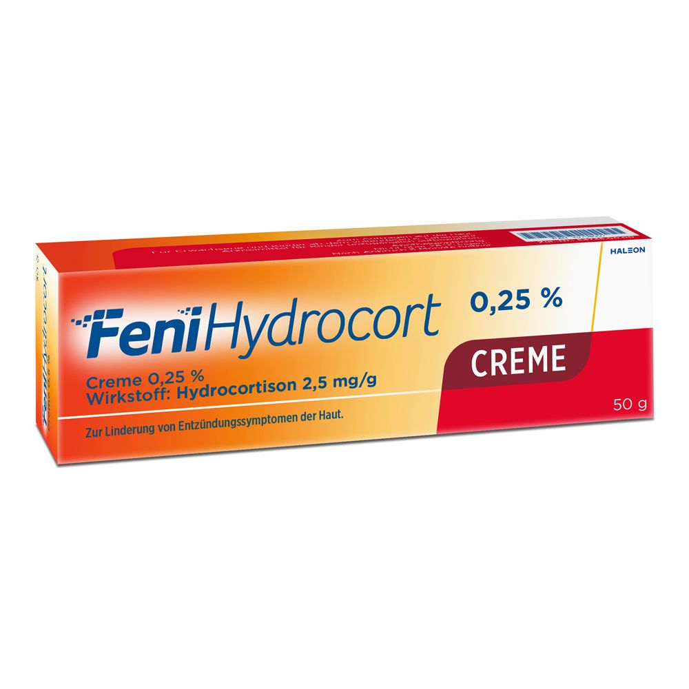 FeniHydrocort Creme 0,25 %, Hydrocortison 2,5 mg/g, , wirksam bei Hautentzündungen