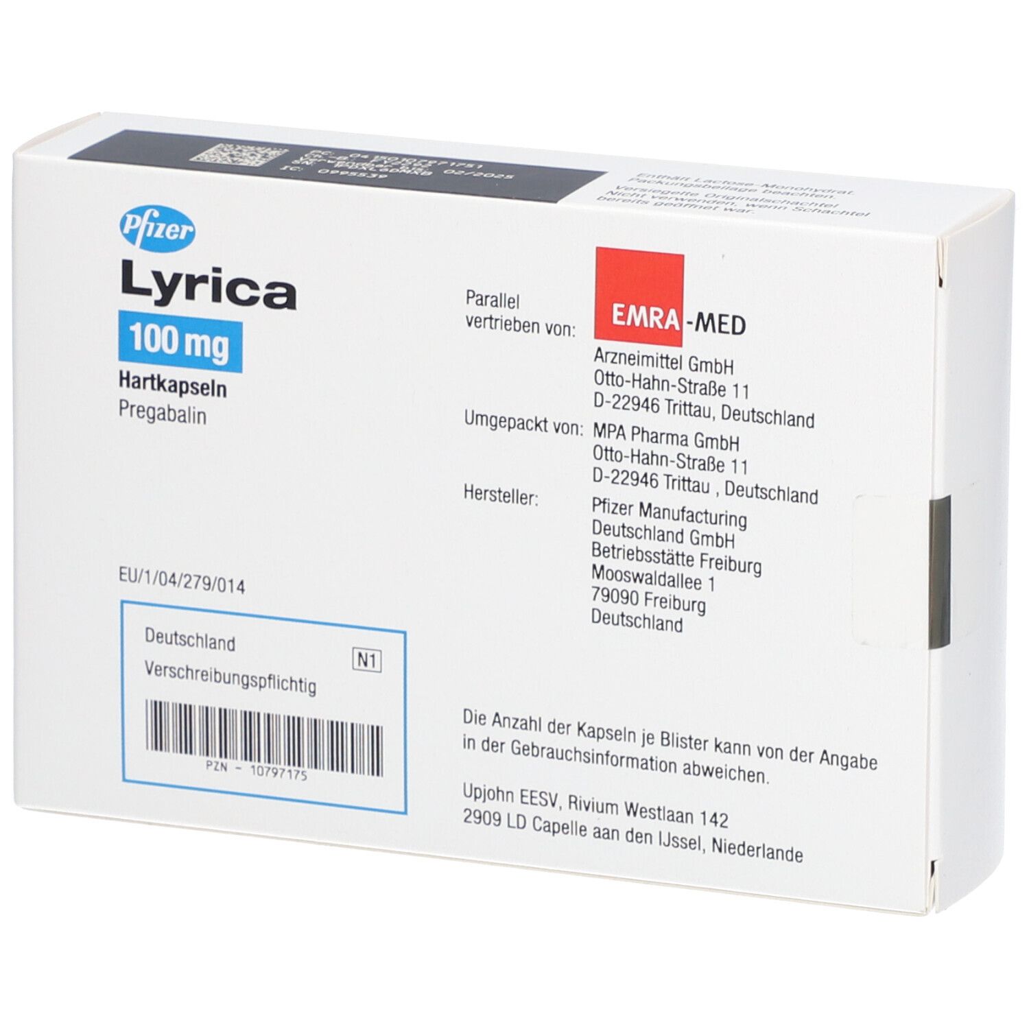 LYRICA 100 mg Hartkapseln