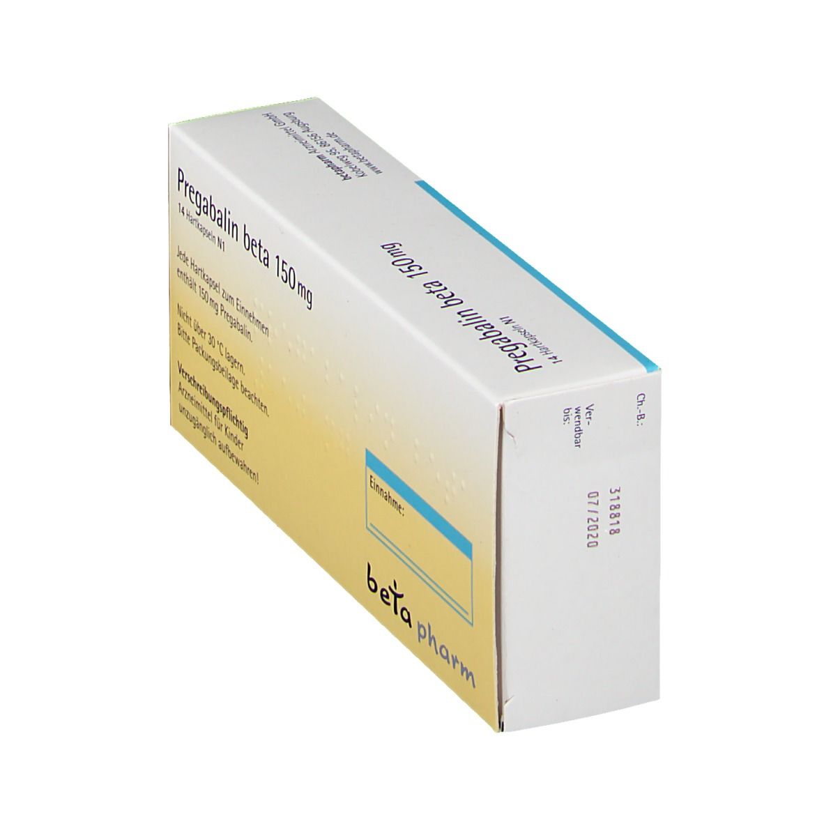 Pregabalin beta 150 mg 14 St mit dem E-Rezept kaufen - Shop Apotheke