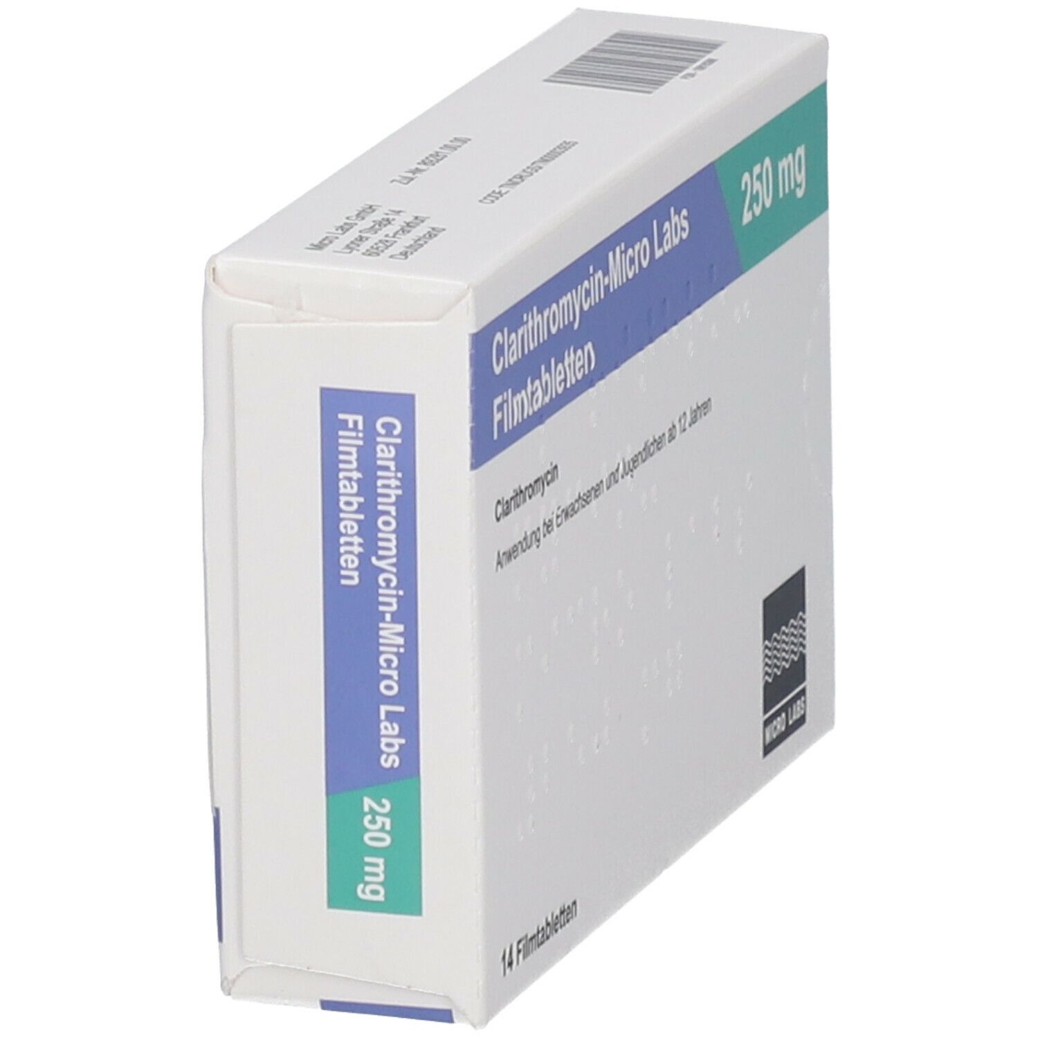 Clarithromycin Micro Labs 250 mg Filmtabletten 14 St