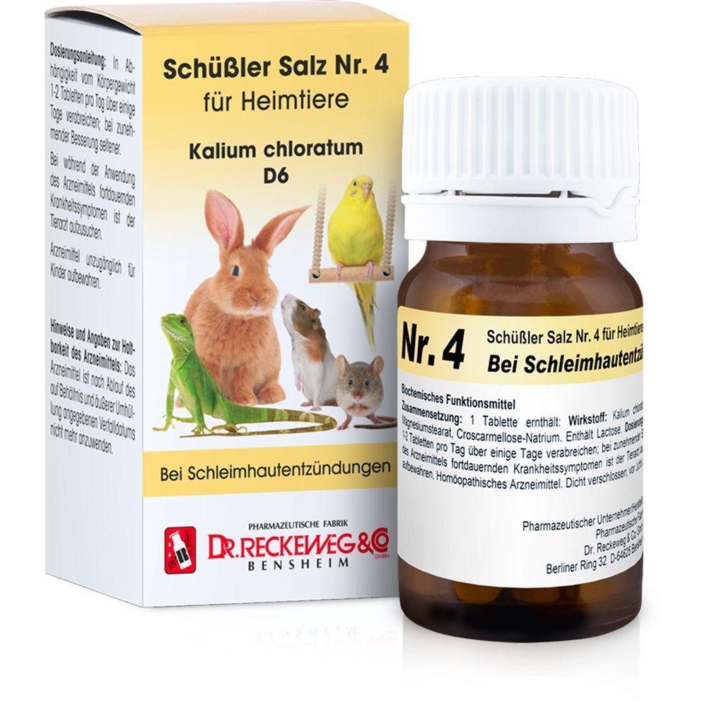 Schüßler Salz Nr. 4 für Heimtiere Kalium chloratum D6