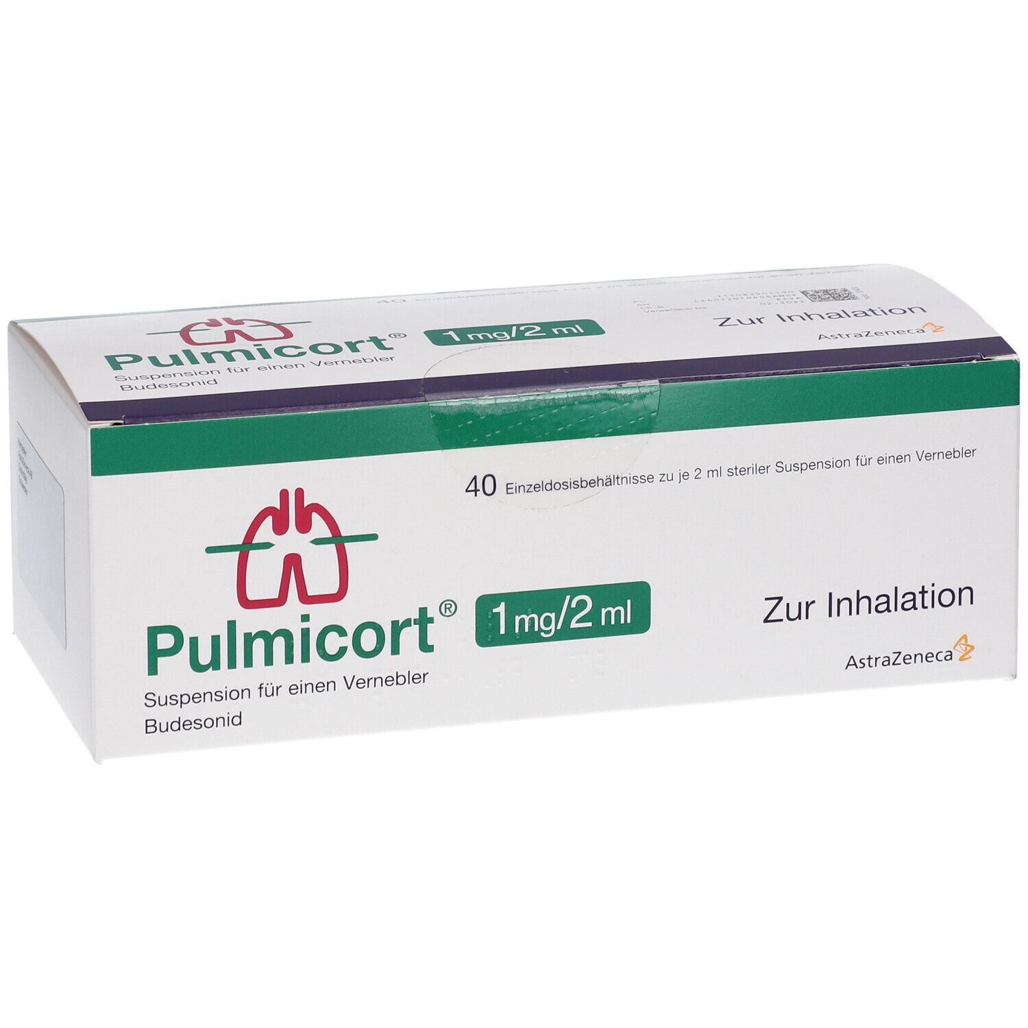 Pulmicort 1 mg/2 ml Inhalationssuspension, 40 Einzelbehälter zu je 2 ml. AstraZeneca.