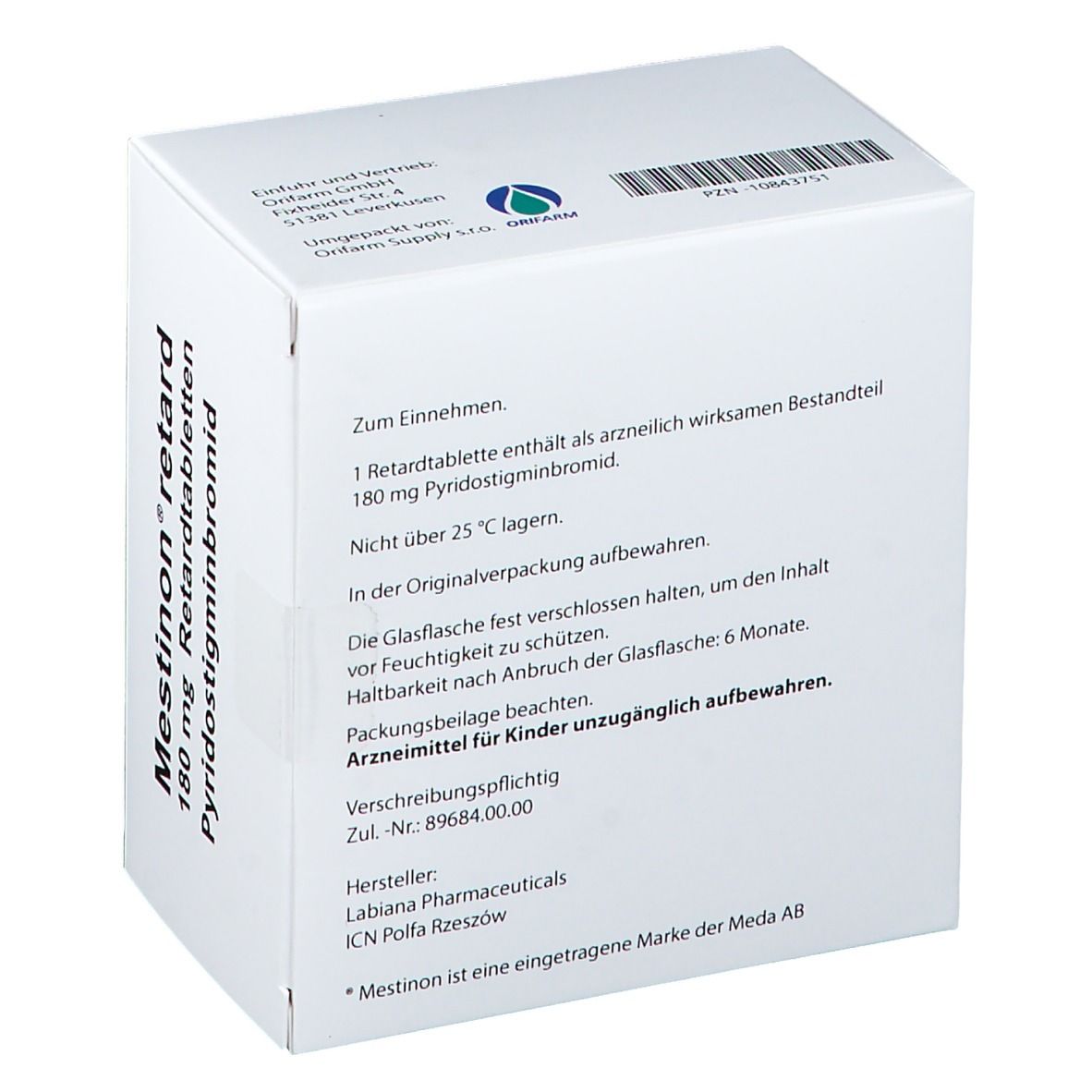 Mestinon Retard 180 mg Retard