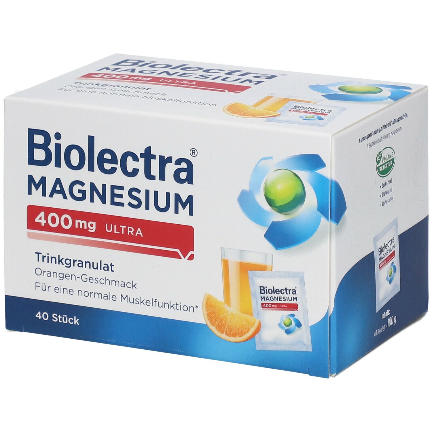 Biolectra® Magnesium 400 mg ultra Trinkgranulat Orange