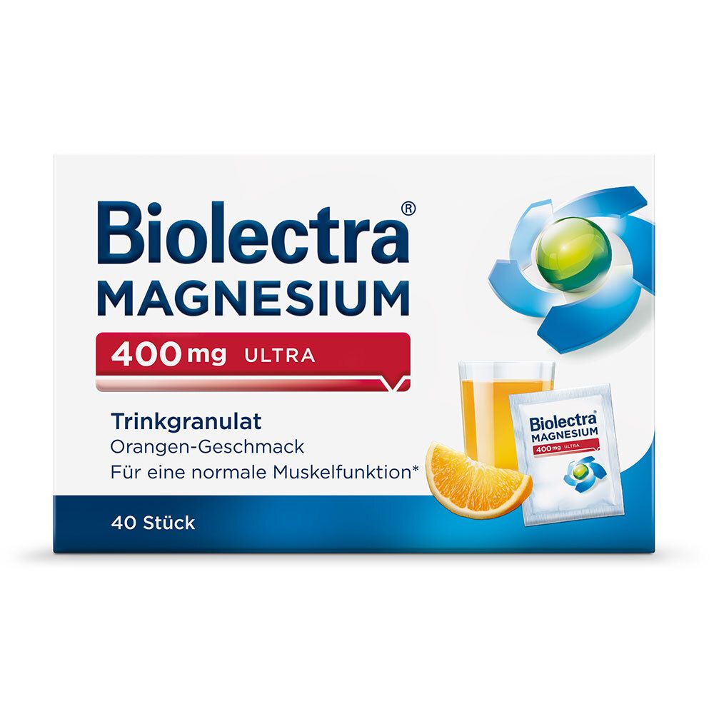 Biolectra® Magnesium 400 mg ultra Trinkgranulat Orange