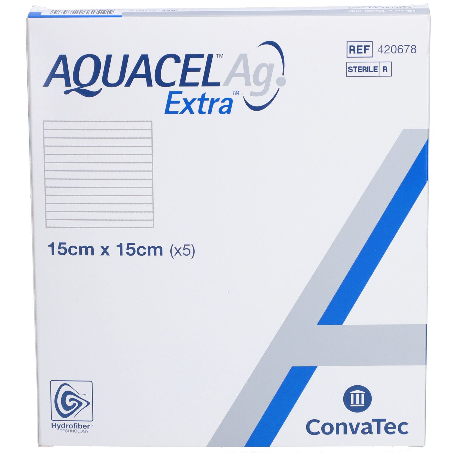 AQUACEL Ag Extra 15 x 15 cm Kompressen