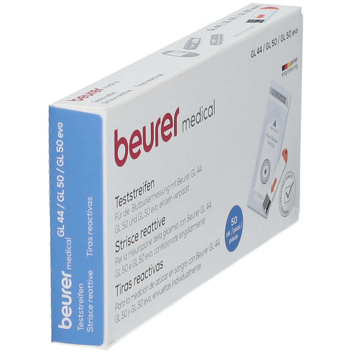 beurer Blutzucker-Teststreifen GL44/50 Folie