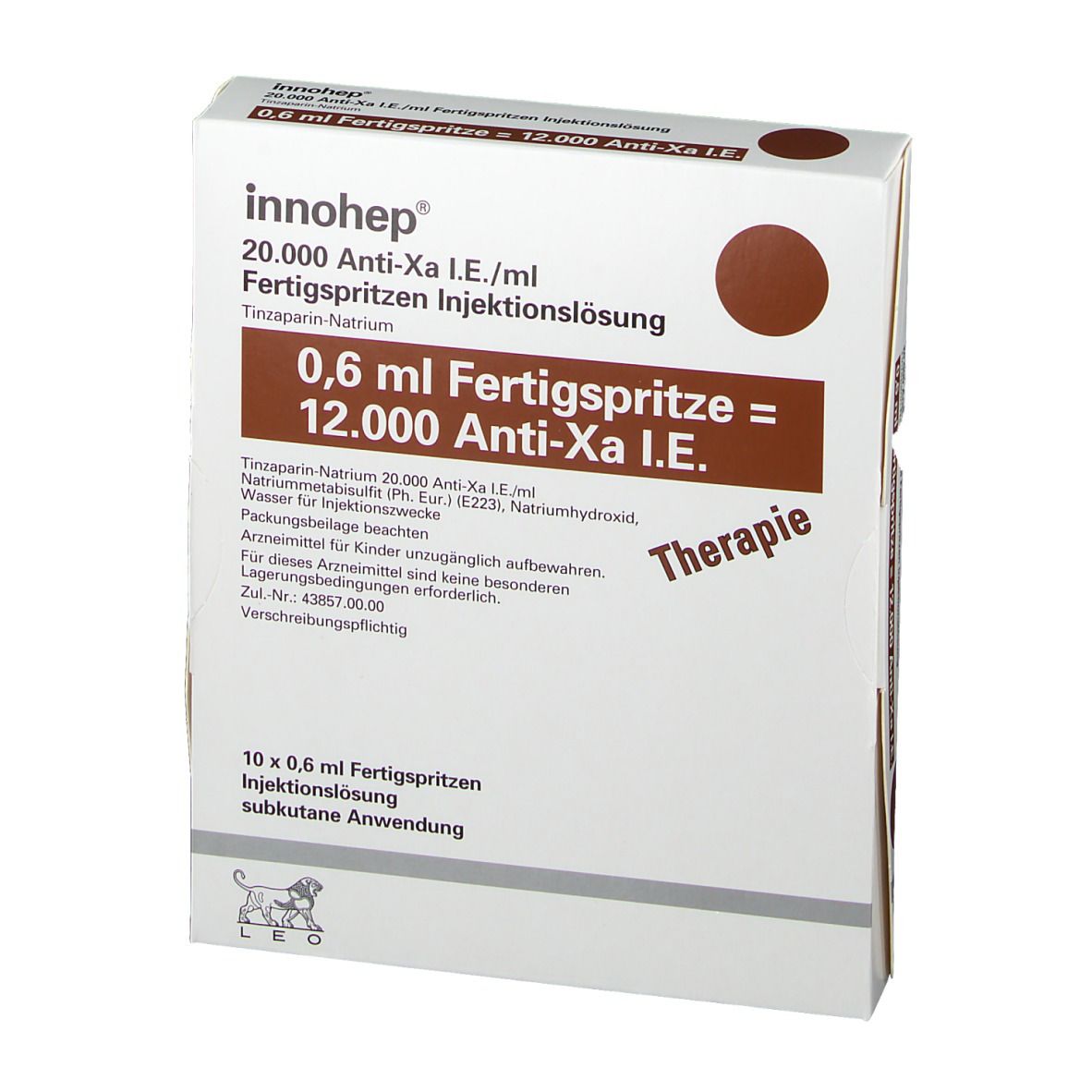 Innohep® 20.000 Anti-Xa I.E./ ml 0,6 ml