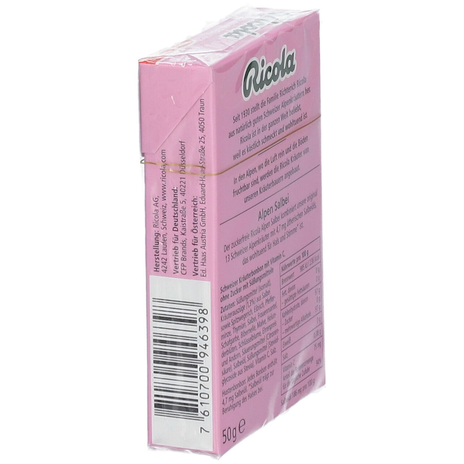 Ricola® Schweizer Kräuterbonbons Box Salbei ohne Zucker