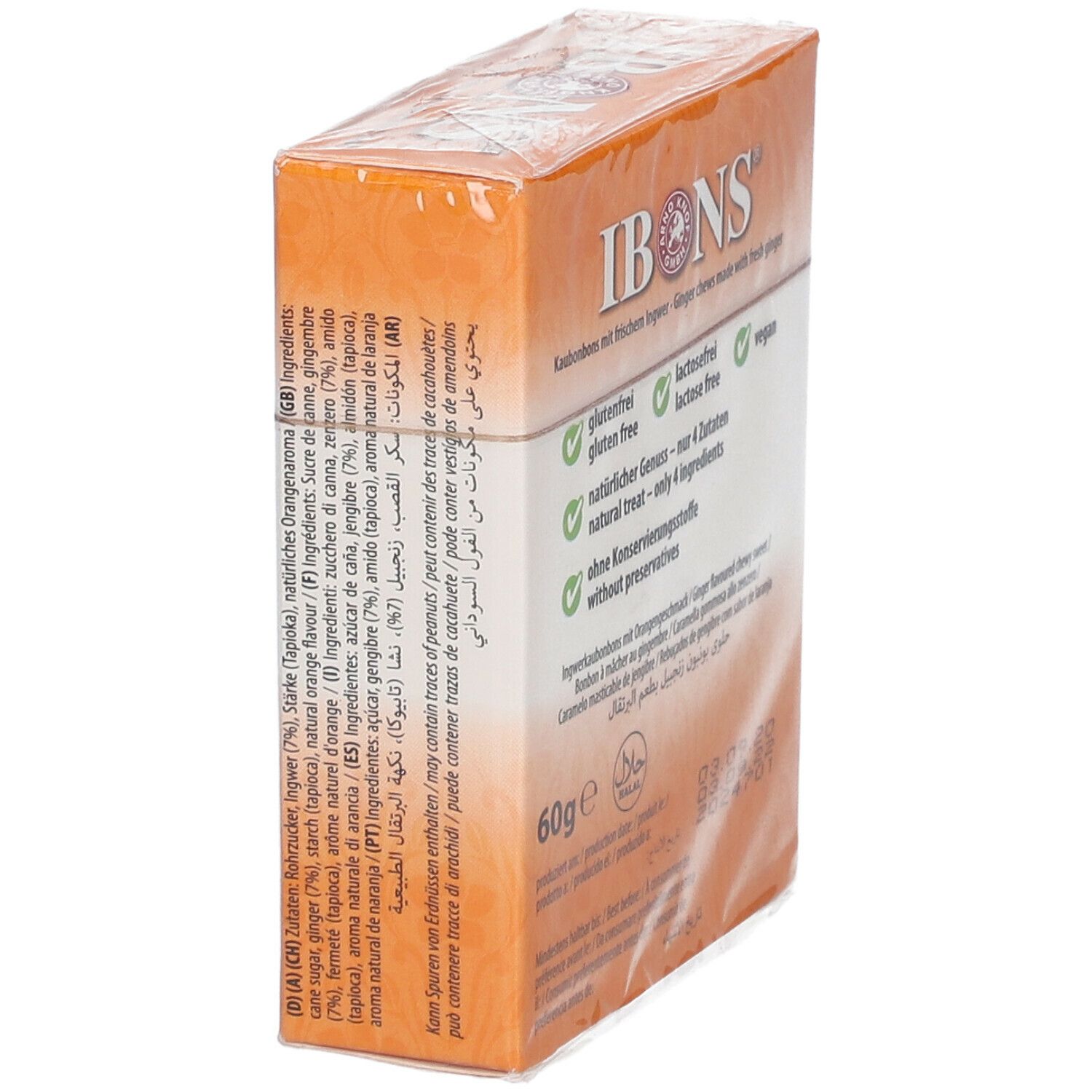 Original IBONS® Ingwer Bonbons Orange