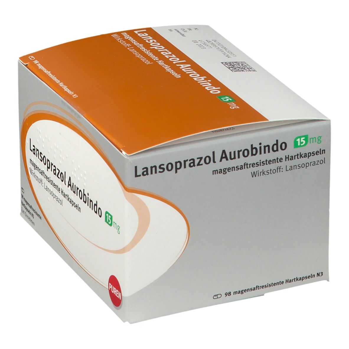 Lansoprazol Aurobindo 15 mg magensaftres.Hartkaps. 98 St Magensaftresistente Hartkapseln