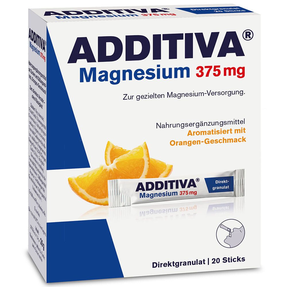 Additiva Magnesium 375 mg Sticks Orange