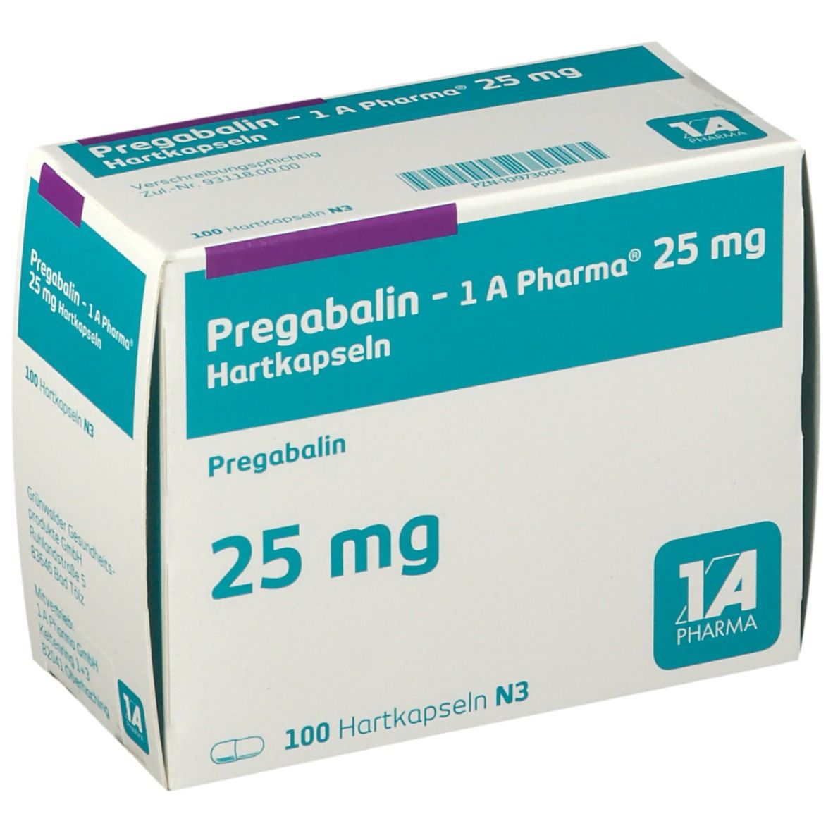 Pregabalin-1A Pharma 25 mg Hartkapseln 100 St