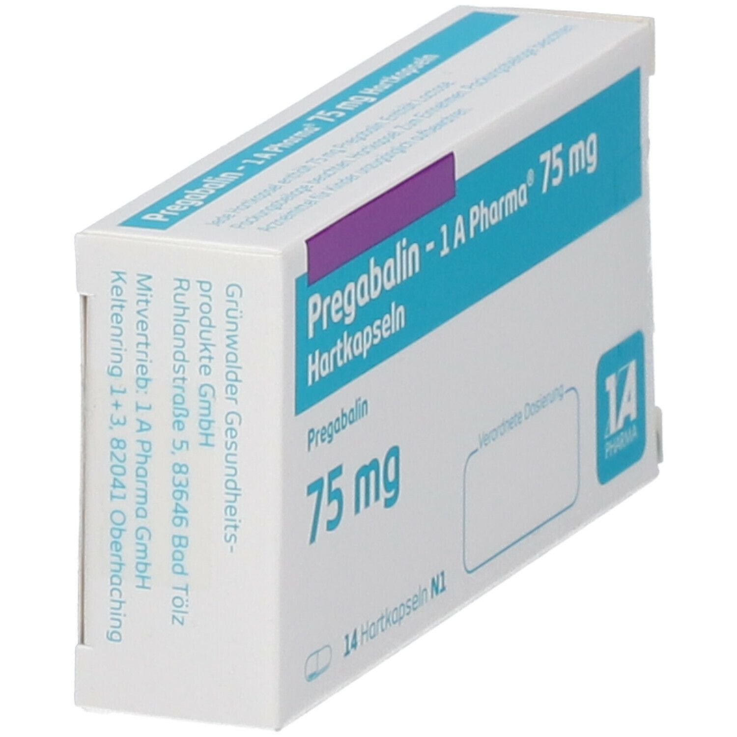 Pregabalin-1A Pharma 75 mg Hartkapseln 14 St